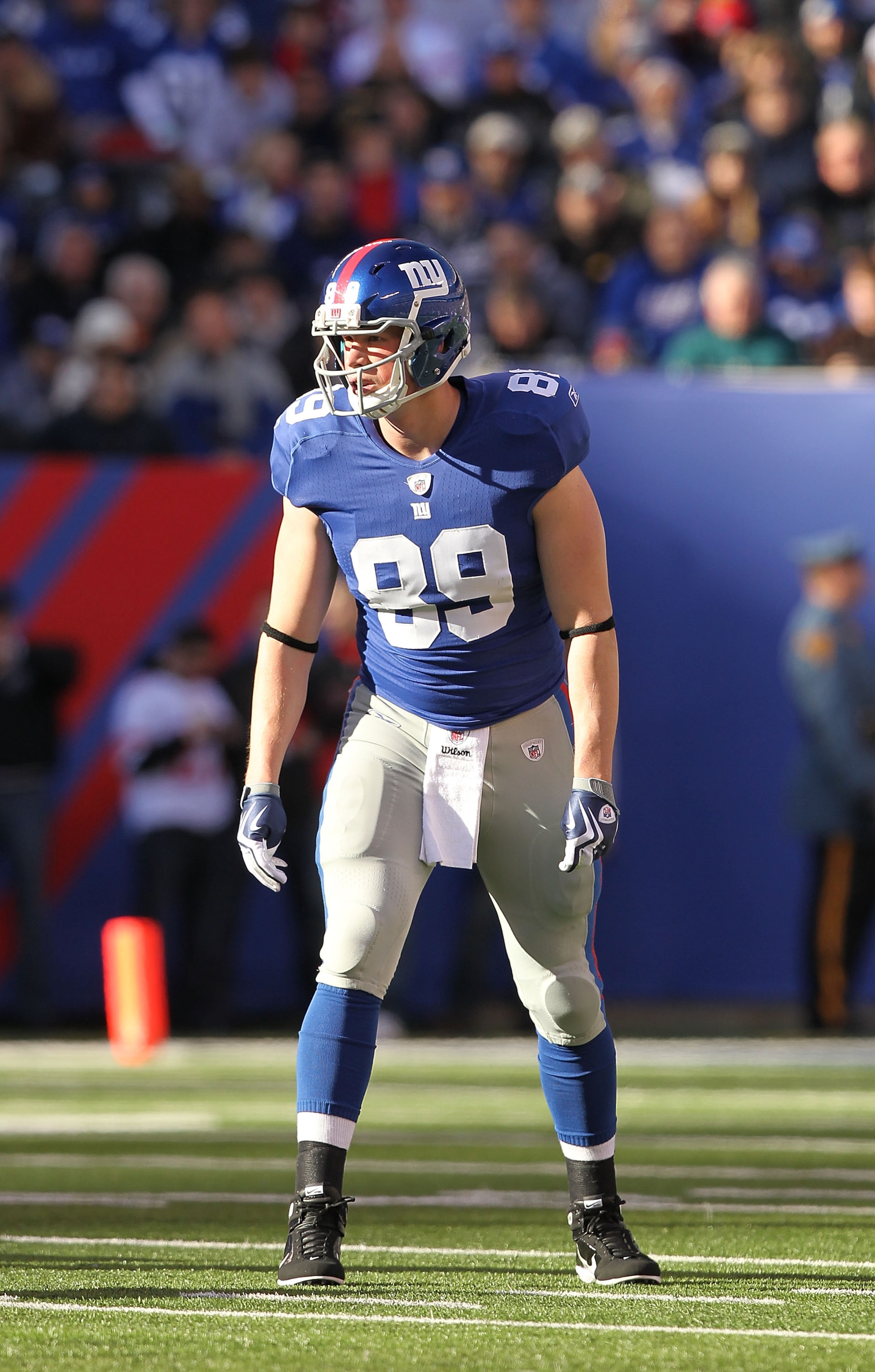 EAST RUTHERFORD, NJ - NOVEMBER 28: Kevin Boss #89 of the New York Giantsin action against the Jacksonville Jaguars during their game on November 28, 2010 at The New Meadowlands Stadium in East Rutherford, New Jersey. (Photo by Al Bello/Getty Images) EAST RUTHERFORD, NJ - NOVEMBER 28: Kevin Boss #89 of the New York Giantsin action against the Jacksonville Jaguars during their game on November 28, 2010 at The New Meadowlands Stadium in East Rutherford, New Jersey. (Photo by Al Bello/Getty Images)