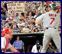 Memo from Philly fan, "JD DREW YOU ARE A DISGRACE TO BASEBALL"