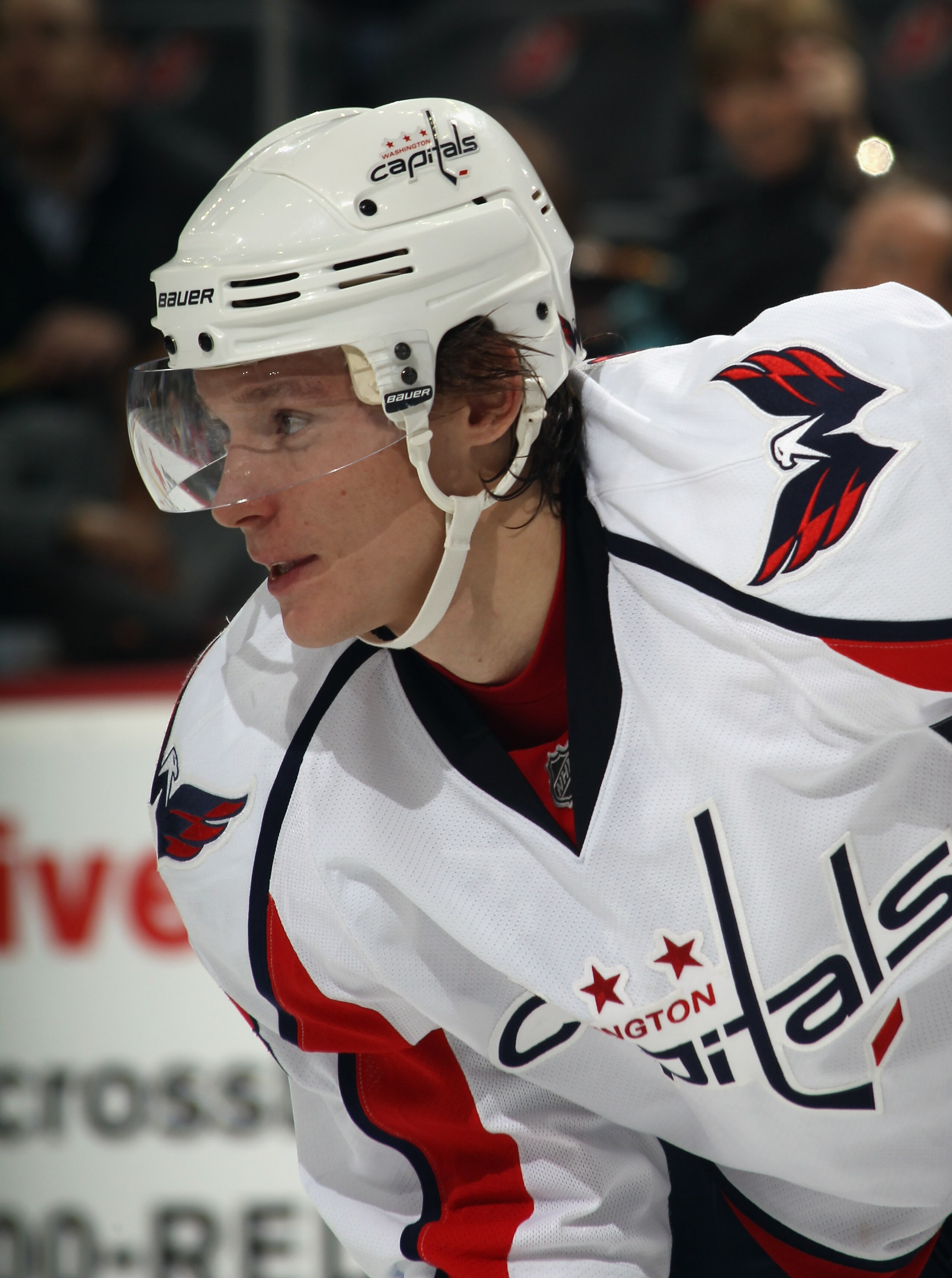 NEWARK, NJ - NOVEMBER 22:  Alexander Semin #28 of the Washington Capitals skates against the New Jersey Devils at the Prudential Center on November 22, 2010 in Newark, New Jersey. The Devils defeated the Capitals 5-0.  (Photo by Bruce Bennett/Getty Images