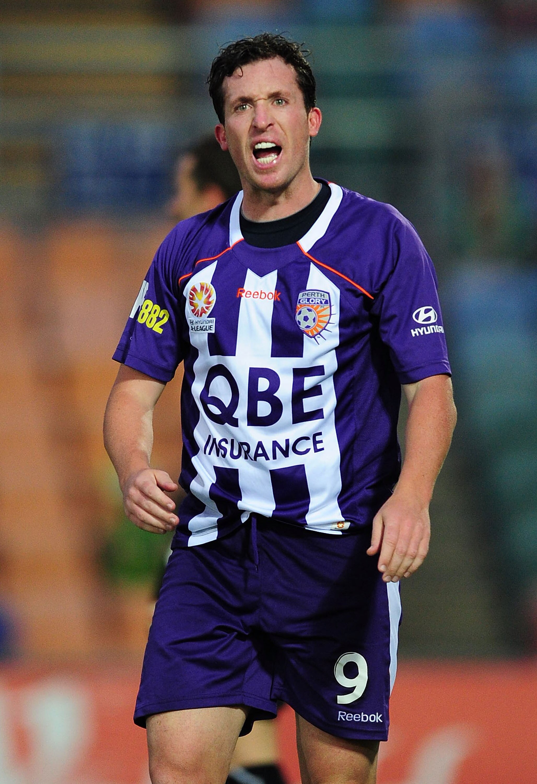 TOWNSVILLE, AUSTRALIA - NOVEMBER 28:  Robbie Fowler of the Glory yells out to linesman during the round 16 A-League match between the North Queensland Fury and the Perth Glory at Dairy Farmers Stadium on November 28, 2010 in Townsville, Australia.  (Photo