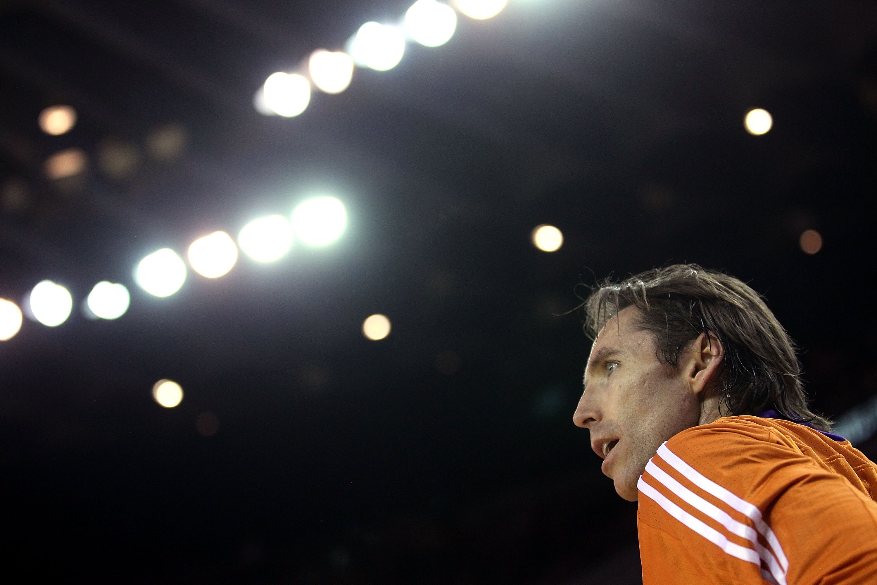 OAKLAND, CA - DECEMBER 02:  Steve Nash #13 of the Phoenix Suns stands on the side of the court during their game against the Golden State Warriors at Oracle Arena on December 2, 2010 in Oakland, California. NOTE TO USER: User expressly acknowledges and ag