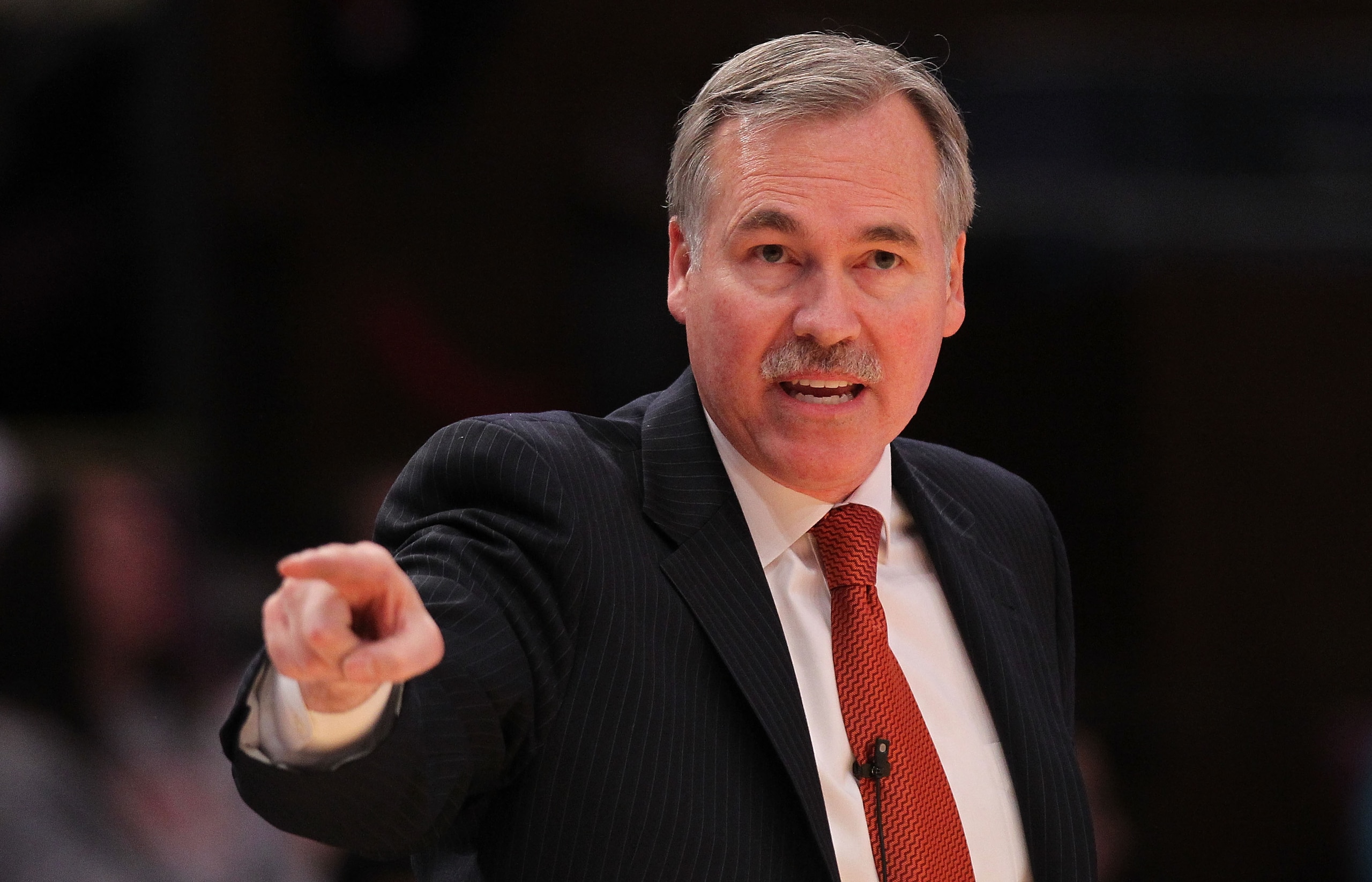 NEW YORK - OCTOBER 30:  Head Coach of the New York Knicks Mike D'Antoni reacts against the Portland Trail Blazers at Madison Square Garden on October 30, 2010 in New York City. NOTE TO USER: User expressly acknowledges and agrees that, by downloading and 