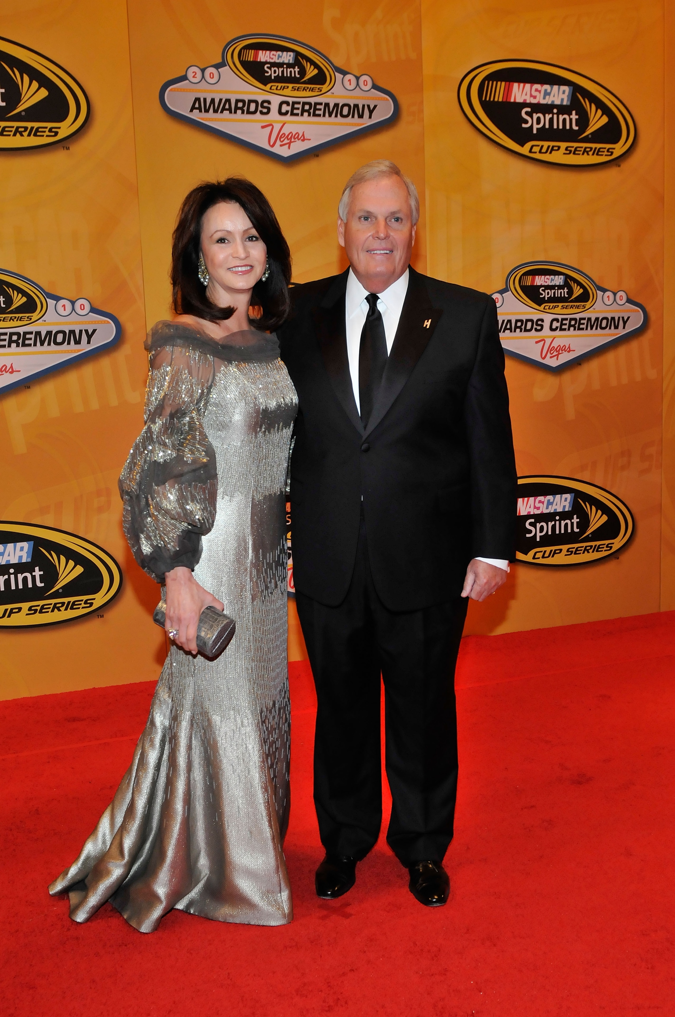 LAS VEGAS, NV - DECEMBER 03:  Team owner Rick Hendrick arrives with his wife Linda at the NASCAR Sprint Cup Series awards banquet at the Wynn Las Vegas Hotel on December 3, 2010 in Las Vegas, Nevada.  (Photo by David Becker/Getty Images for NASCAR)