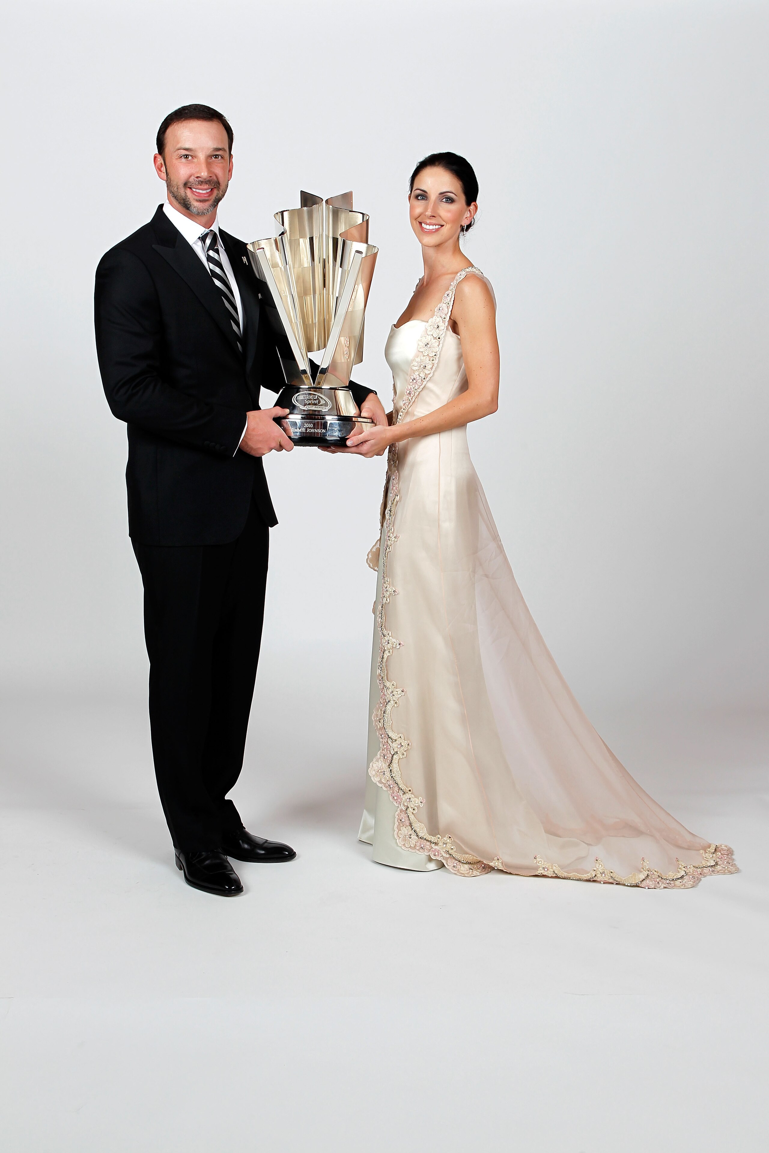 LAS VEGAS, NV - DECEMBER 03:  (L-R) Crew chief Chad Knaus poses with girlfriend Lisa Rockelmann during the NASCAR Sprint Cup Series awards banquet at the Wynn Las Vegas Hotel on December 3, 2010 in Las Vegas, Nevada.  (Photo by Todd Warshaw/Getty Images f