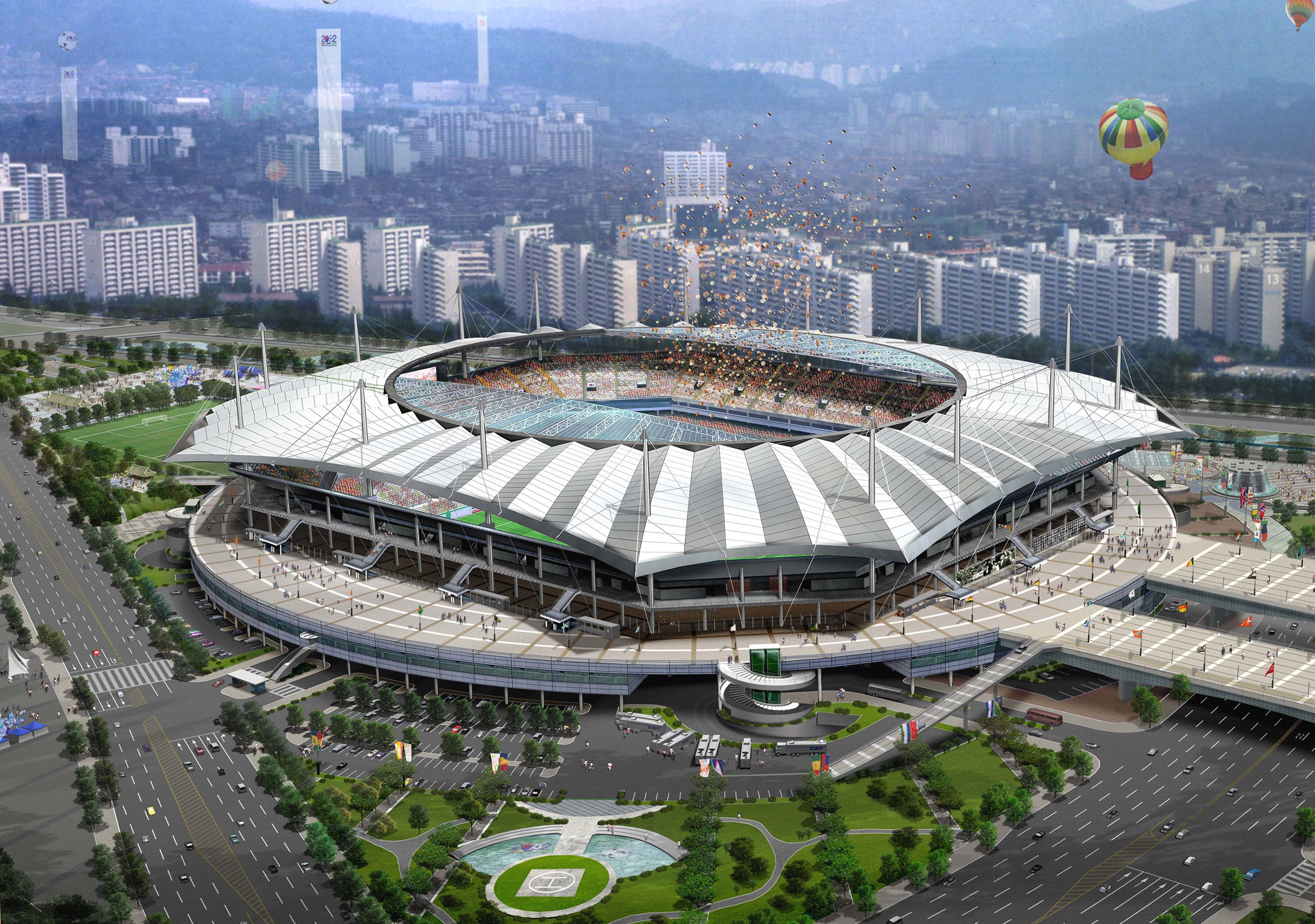 5 Feb 2002:  The Seoul World Cup stadium in Seoul, South Korea. The stadium has a seating capacity is 64,640. South Korea and Japan will be hosts to the 2002 FIFA World Cup tournaments starting May 30, 2002 in Seoul with the final game taking place June31