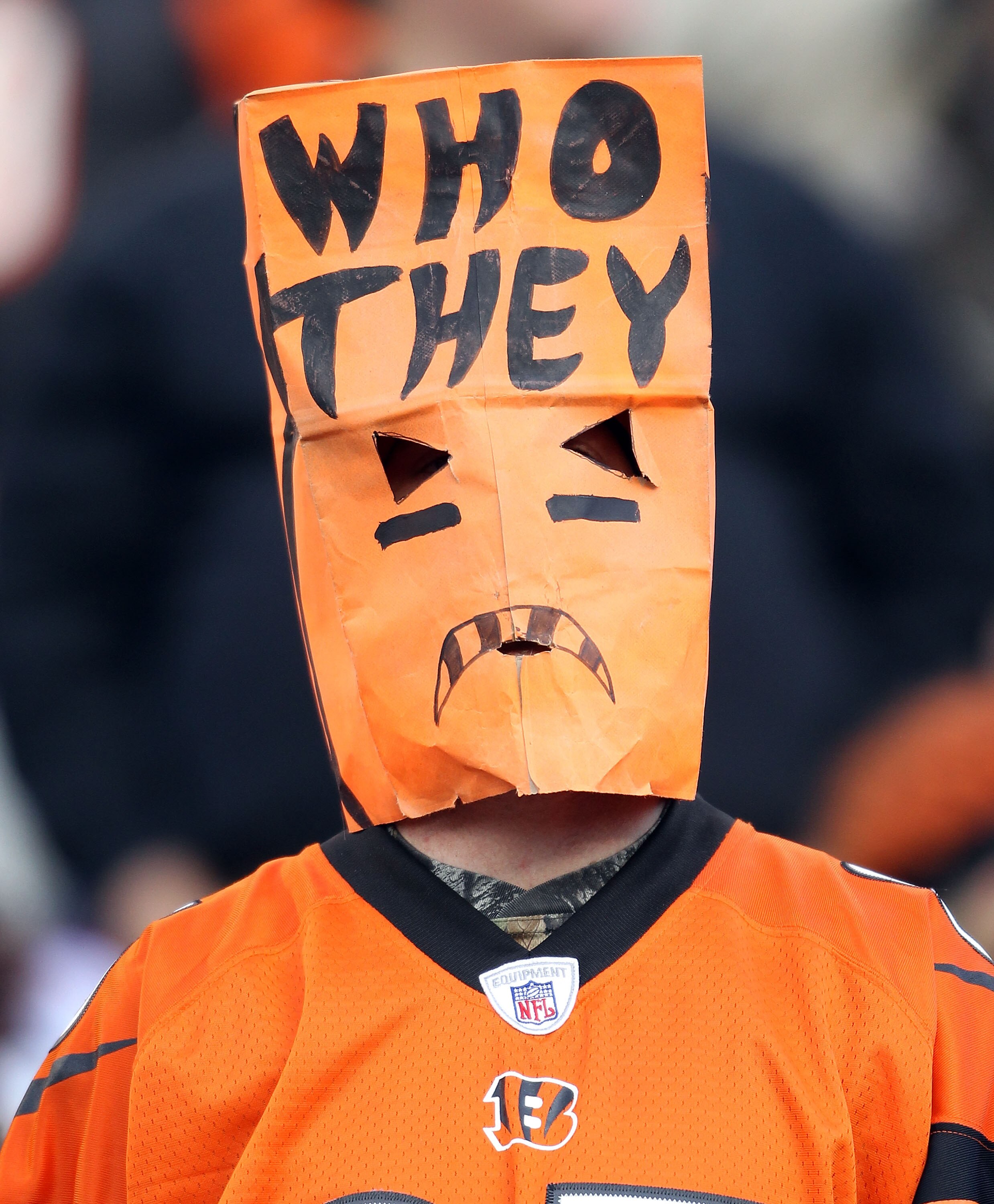 CINCINNATI - NOVEMBER 21:  A Cincinnati Bengals watches the Bengals 49-31 loss to the Buffalo Bills at Paul Brown Stadium on November 21, 2010 in Cincinnati, Ohio.  (Photo by Andy Lyons/Getty Images)