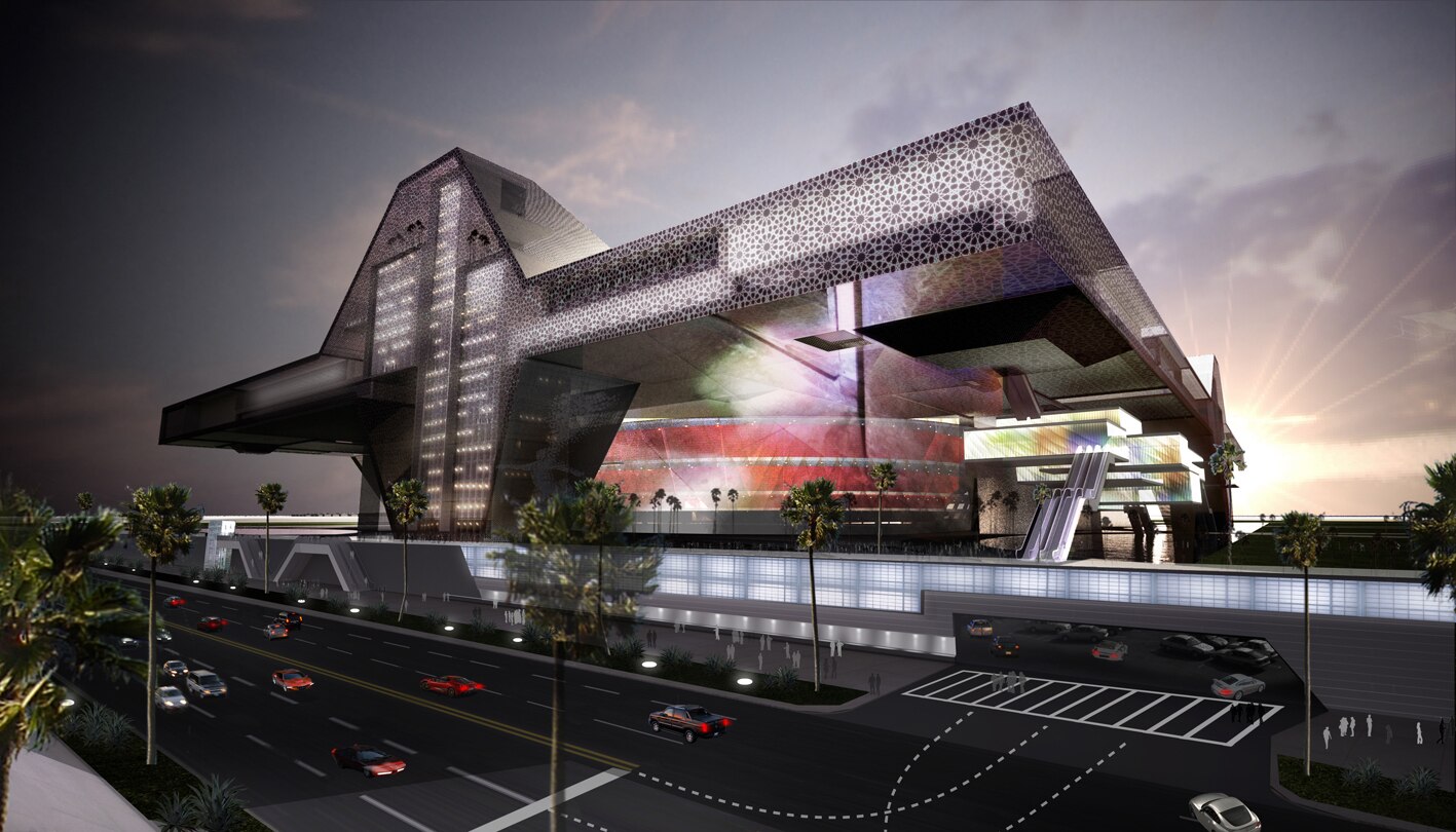 DOHA, QATAR - UNDATED:   In this handout image supplied by Qatar 2022  The Sports City stadium is pictured in this artists impression as Qatar 2022 World Cup bid unveils it's stadiums on September 16, 2010 in Doha, Qatar. The stadium draws it's inspiratio