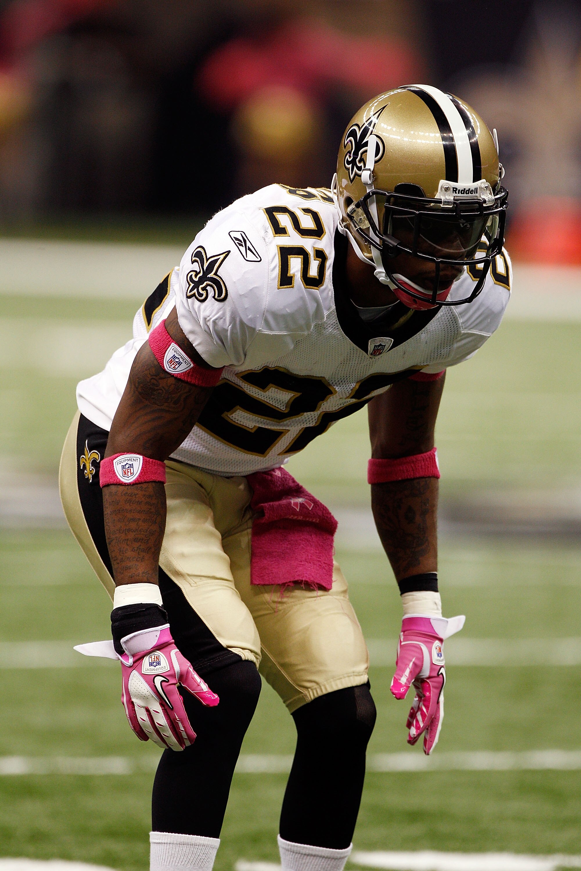 NEW ORLEANS - OCTOBER 03:  Tracy Porter #22 of the New Orleans Saints in action during the game against  the Carolina Panthers at the Louisiana Superdome on October 3, 2010 in New Orleans, Louisiana.  (Photo by Chris Graythen/Getty Images)