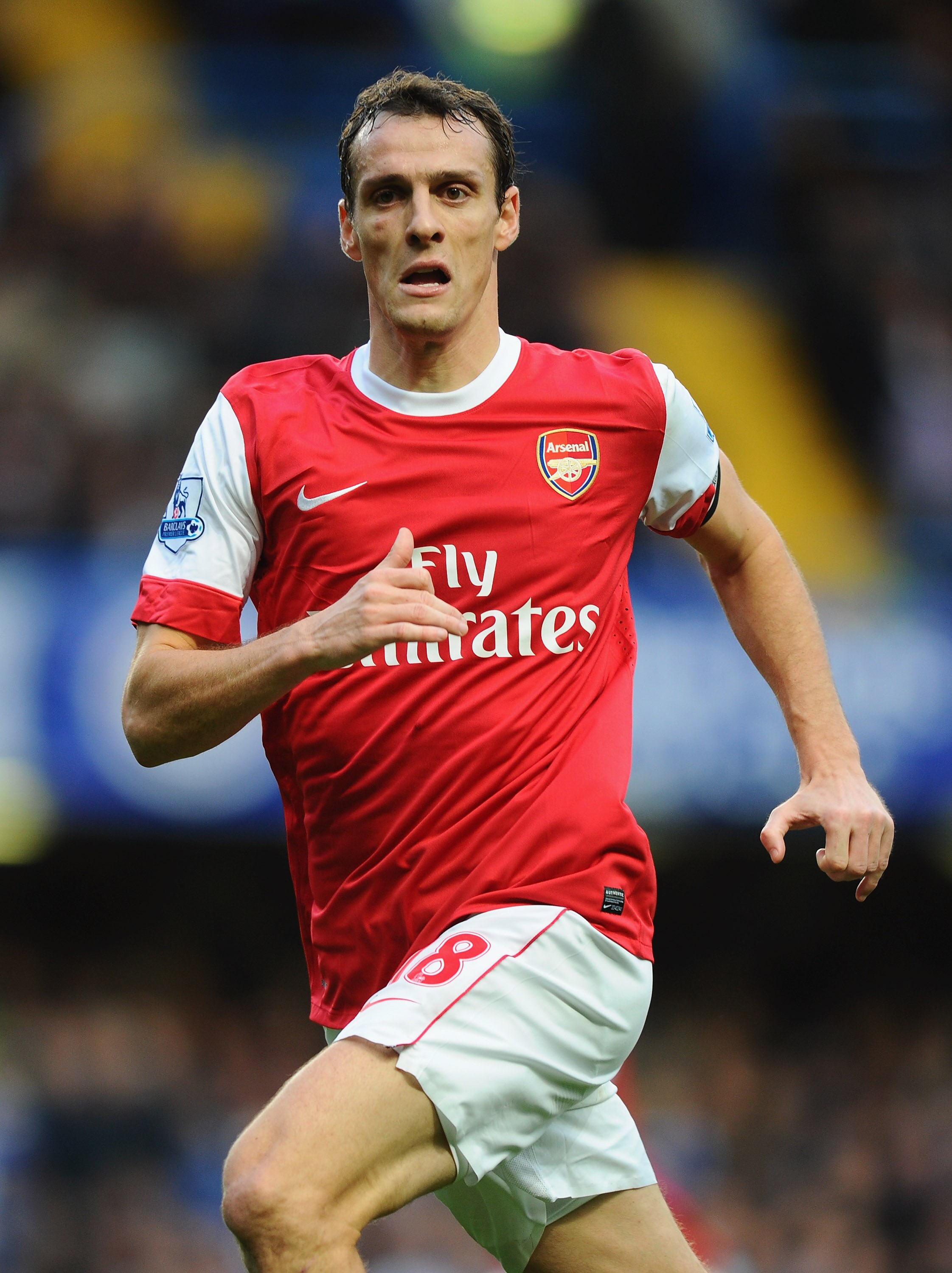 LONDON, ENGLAND - OCTOBER 03:  Laurent Koscielny of Arsenal in action during the Barclays Premier League match between Chelsea and Arsenal at Stamford Bridge on October 3, 2010 in London, England.  (Photo by Mike Hewitt/Getty Images)