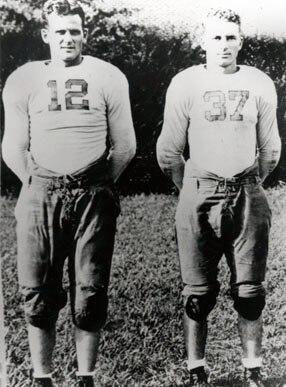 That's Don Hutson on the right and some no-account kid from Arkansas on the left.