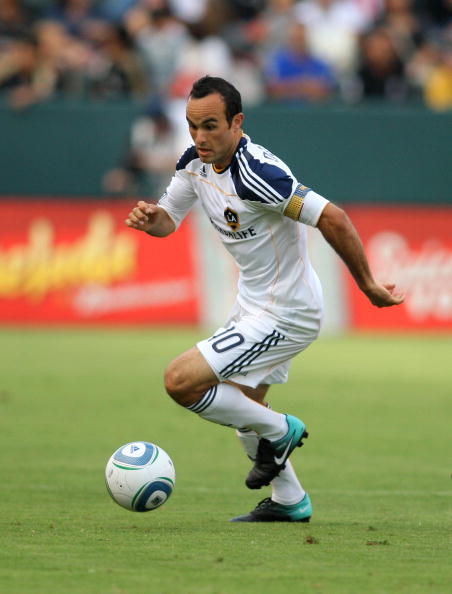 CARSON, CA - OCTOBER 03:  Landon Donovan #10 of the Los Angeles Galaxy paces the ball on the attack in the first half during the MLS match against Chivas USA at The Home Depot Center on October 3, 2010 in Carson, California. The Galaxy defeated Chivas USA