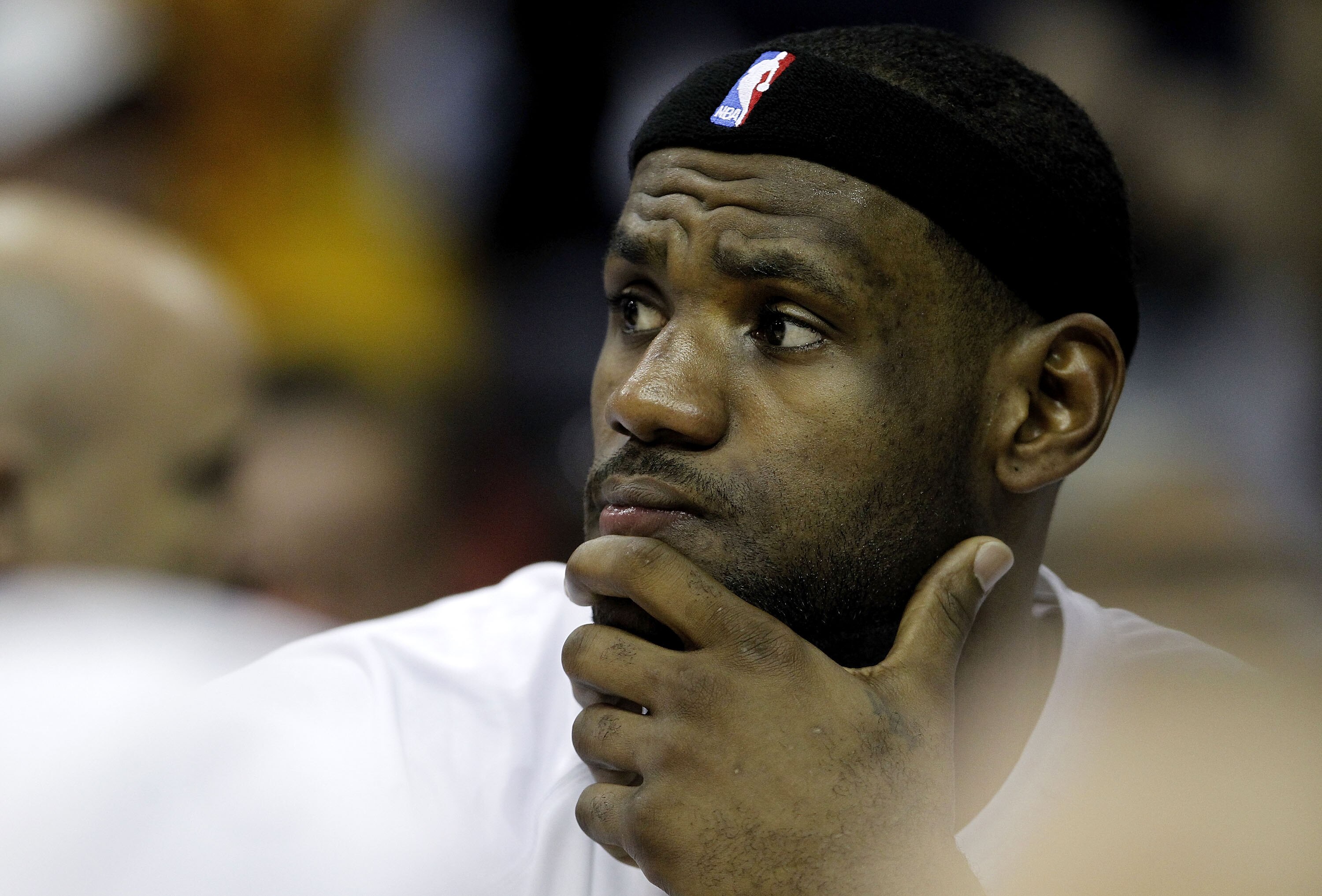 CLEVELAND, OH - DECEMBER 02:  LeBron James #6 of the Miami Heat looks on while playing the Cleveland Cavaliers at Quicken Loans Arena on December 2, 2010 in Cleveland, Ohio. NOTE TO USER: User expressly acknowledges and agrees that, by downloading and or