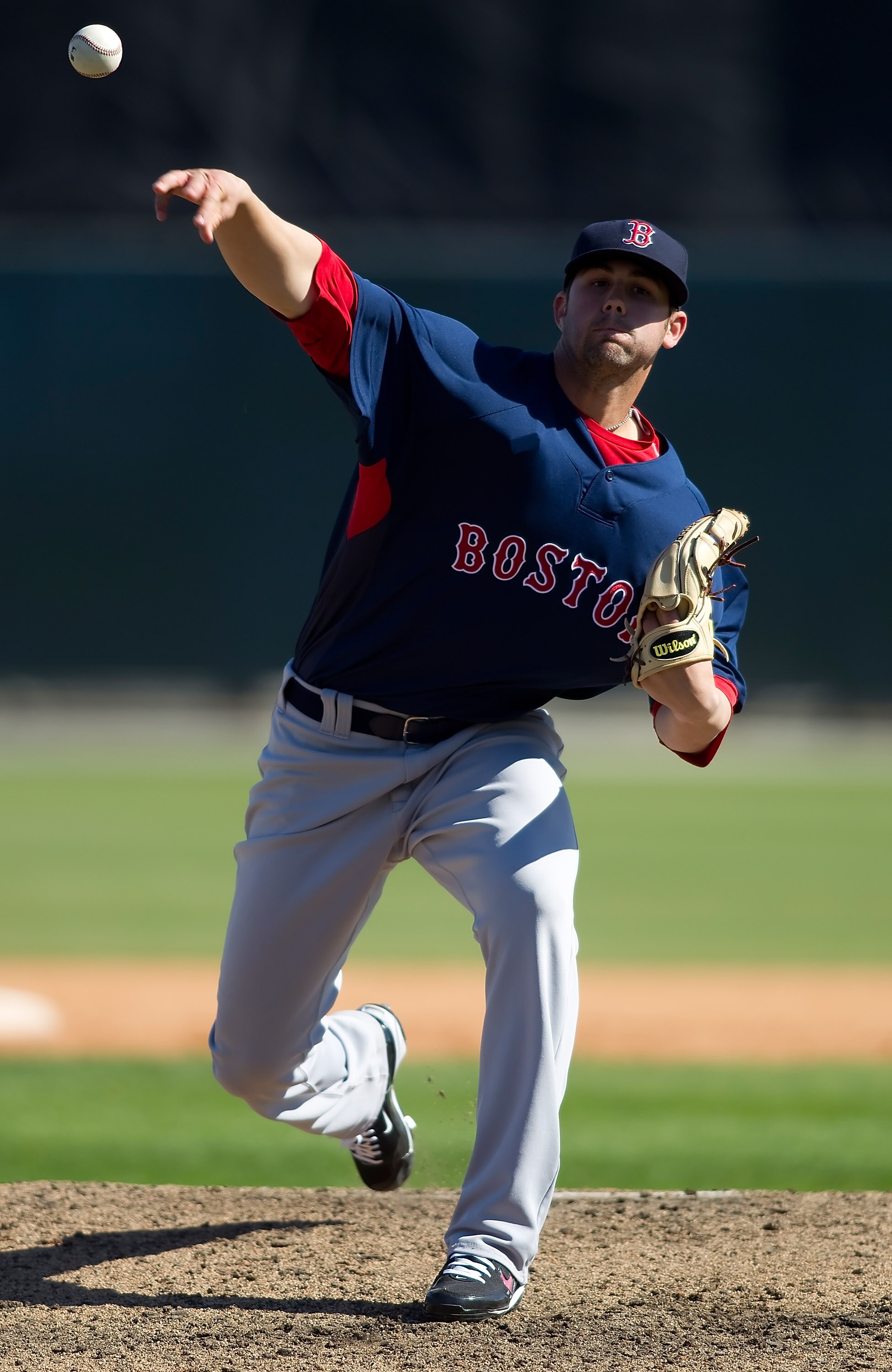 SARASOTA, FL - MARCH 07:  Pitcher Casey Kelly #93 of the Boston Red Sox pitches against the Baltimore Orioles during a Grapefruit League Spring Training Game at Ed Smith Stadium on March 7, 2010 in Sarasota, Florida.  (Photo by J. Meric/Getty Images)