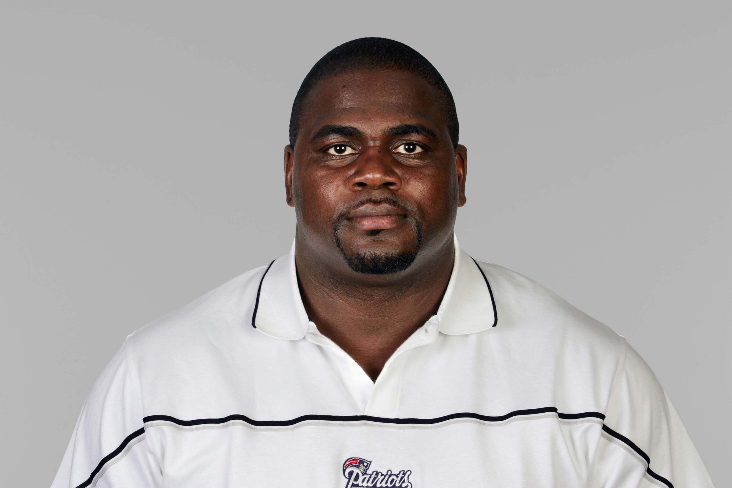 FOXBOROUGH, MA - 2009:  Pepper Johnson of the New England Patriots poses for his 2009 NFL headshot at photo day in Foxborough, Massachusetts.  (Photo by NFL Photos)