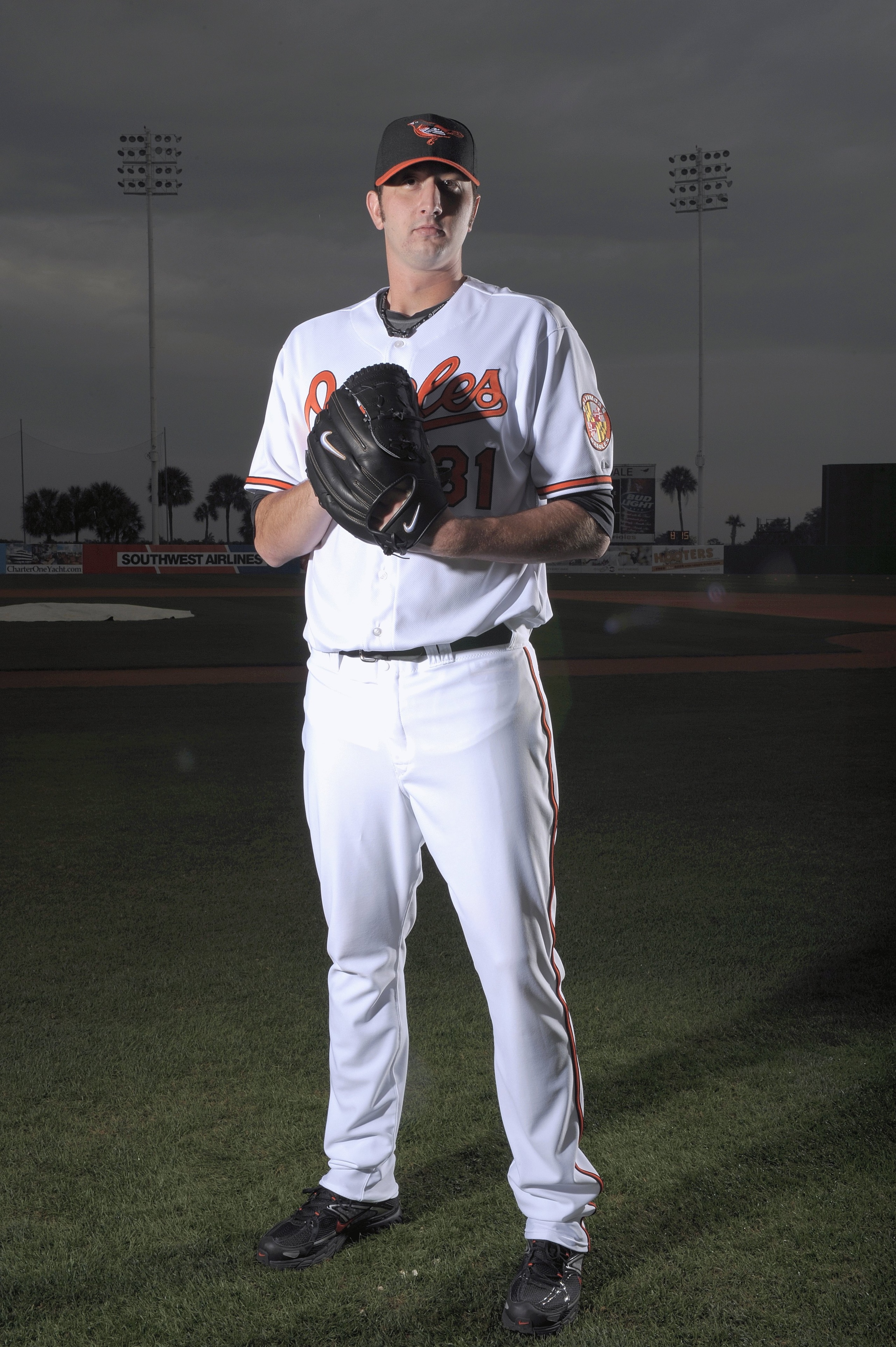 FORT LAUDERDALE, FL - FEBRUARY 23: Kam Mickolio #31 of the Baltimore Orioles poses during photo day at the Orioles spring training complex on February 23, 2009 in Ft. Lauderdale, Florida. (Photo by Marc Serota/Getty Images)