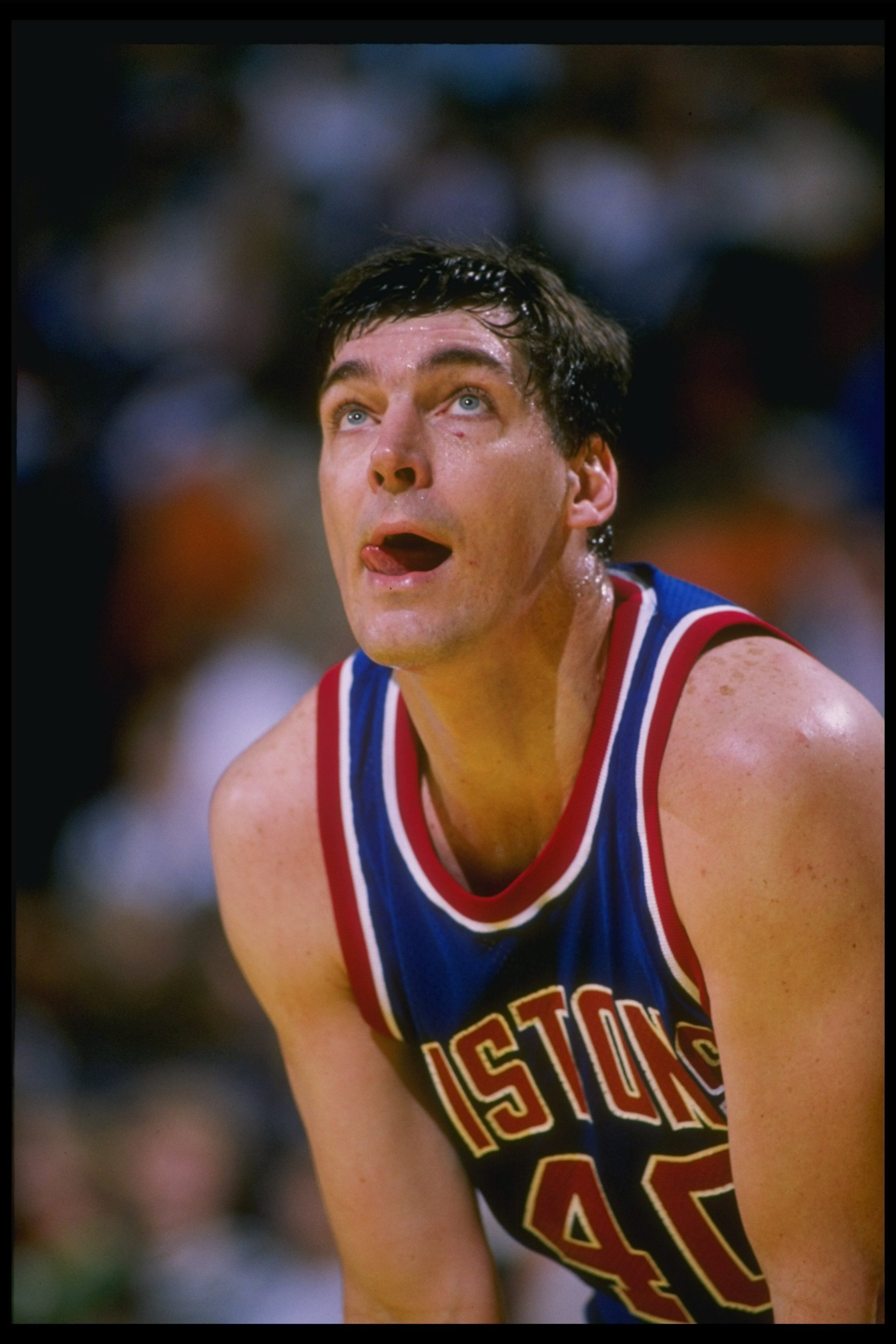 1989: Center Bill Laimbeer of the Detroit Pistons looks on. Mandatory Credit: Jonathan Daniel /Allsport 1989: Center Bill Laimbeer of the Detroit Pistons looks on. Mandatory Credit: Jonathan Daniel /Allsport