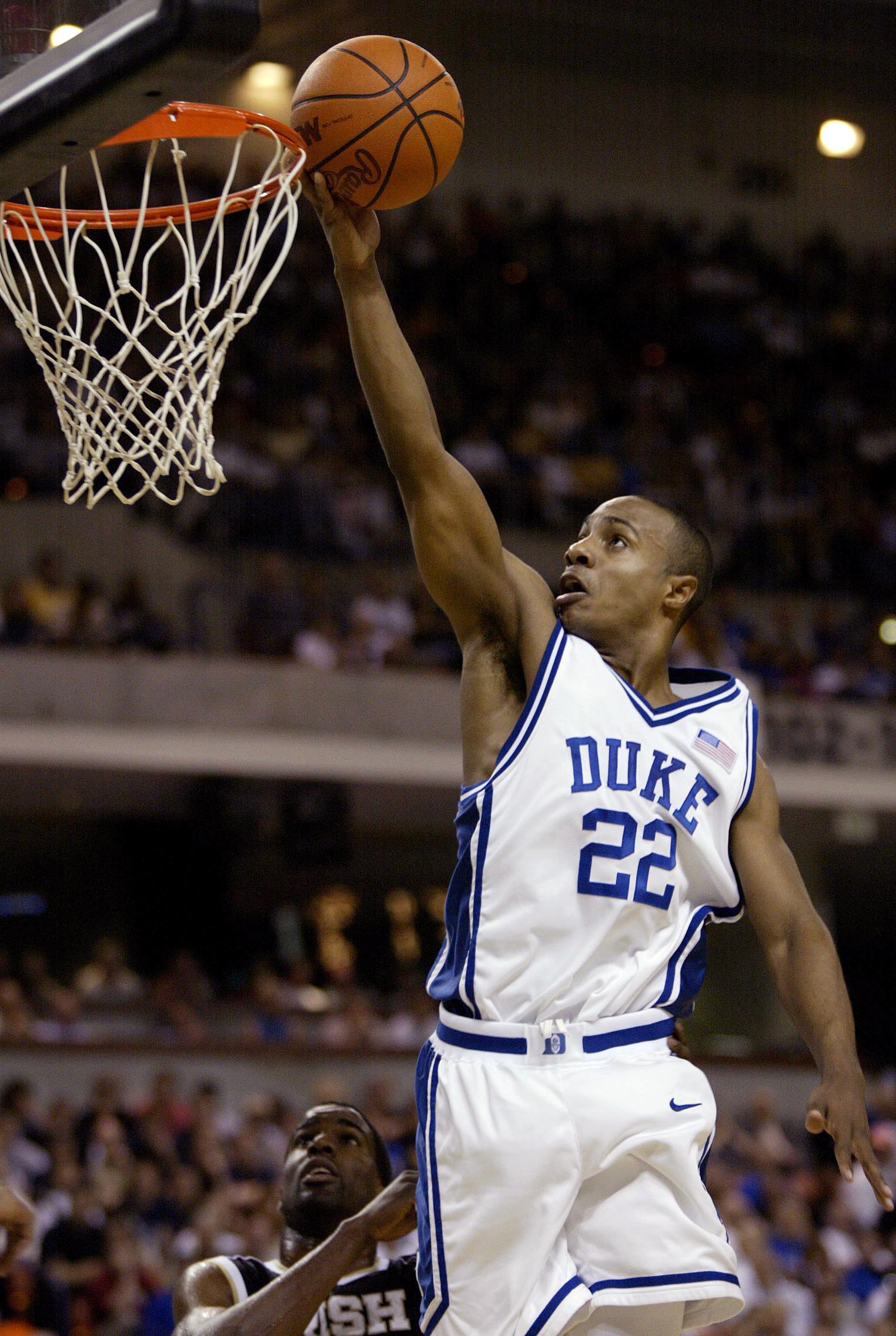 16 Mar 2002:  Jason Williams #22 of Duke drives to the basket during their game with Notre Dame during the NCAA 2nd round basketball game at the Bi-Lo Center in Greenville, South Carolina. DIGITAL IMAGEMandatory Credit: Craig Jones/Getty Images