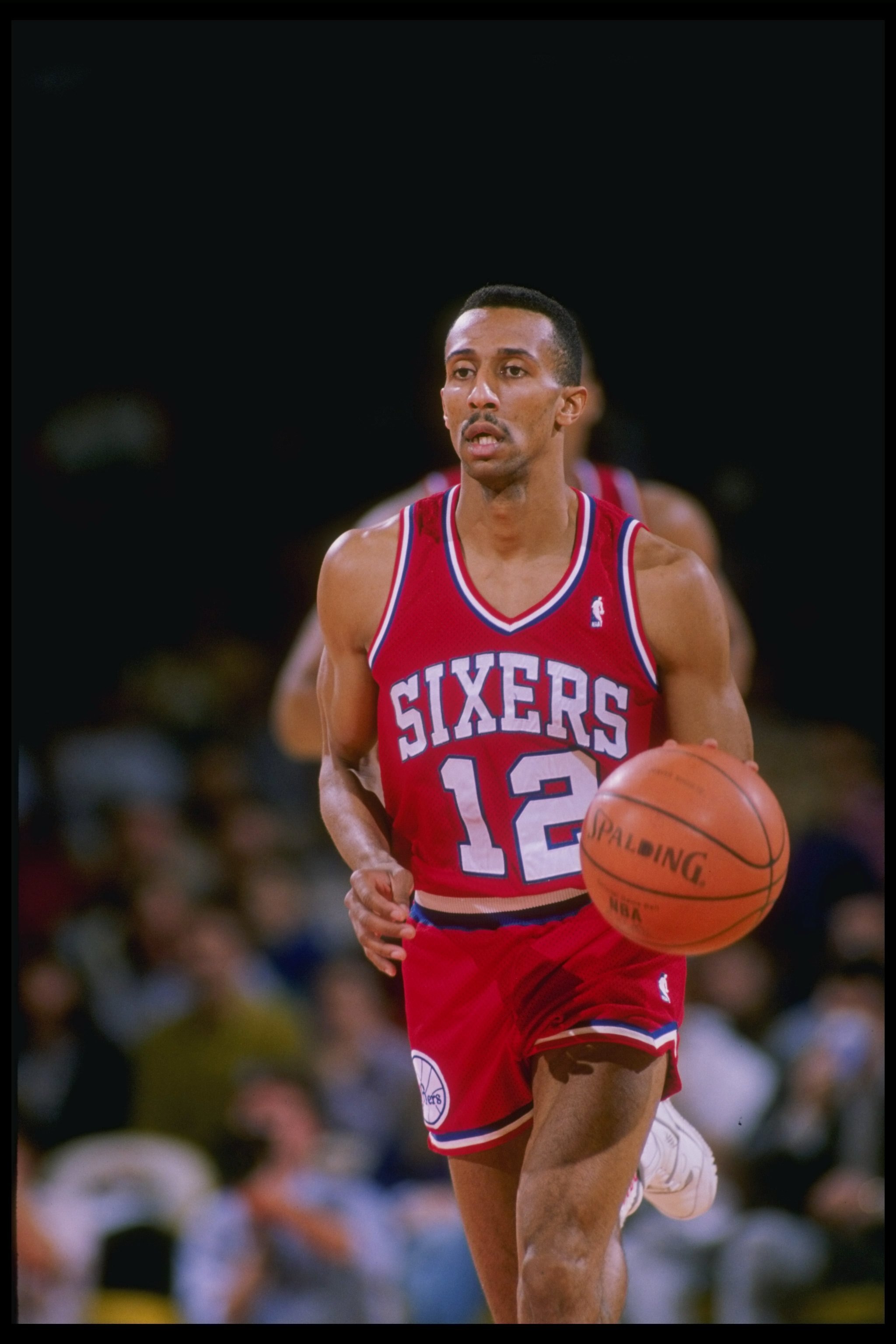 Guard Johny Dawkins of the Philadelphia 76ers in action.