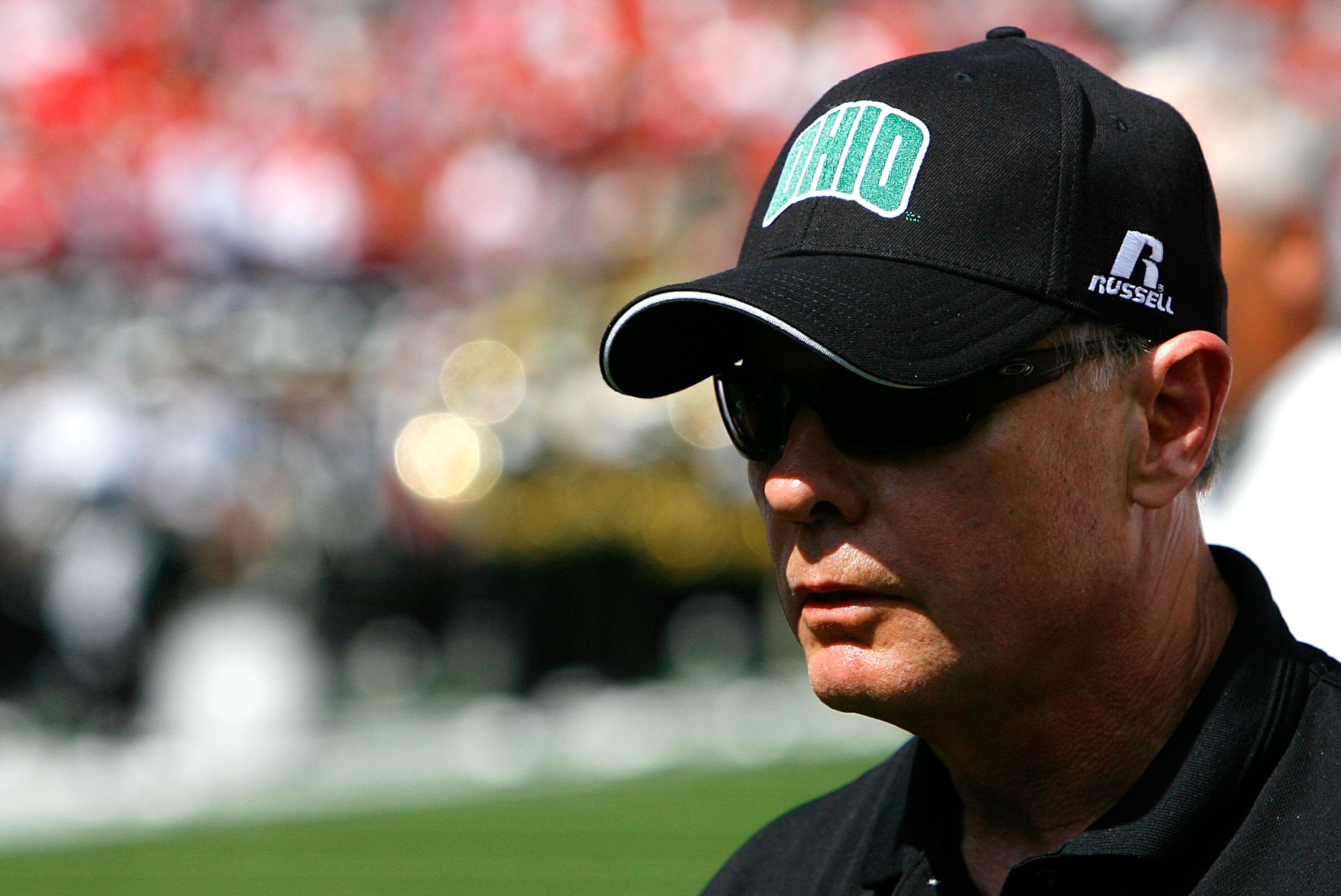 COLUMBUS, OH - SEPTEMBER 06:  Head coach Frank Solich of the Ohio Bobcats walks off the field after losing to the Ohio State Buckeyes 26-14 at Ohio Stadium on September 6, 2008 in Columbus, Ohio.  (Photo by Kevin C. Cox/Getty Images)