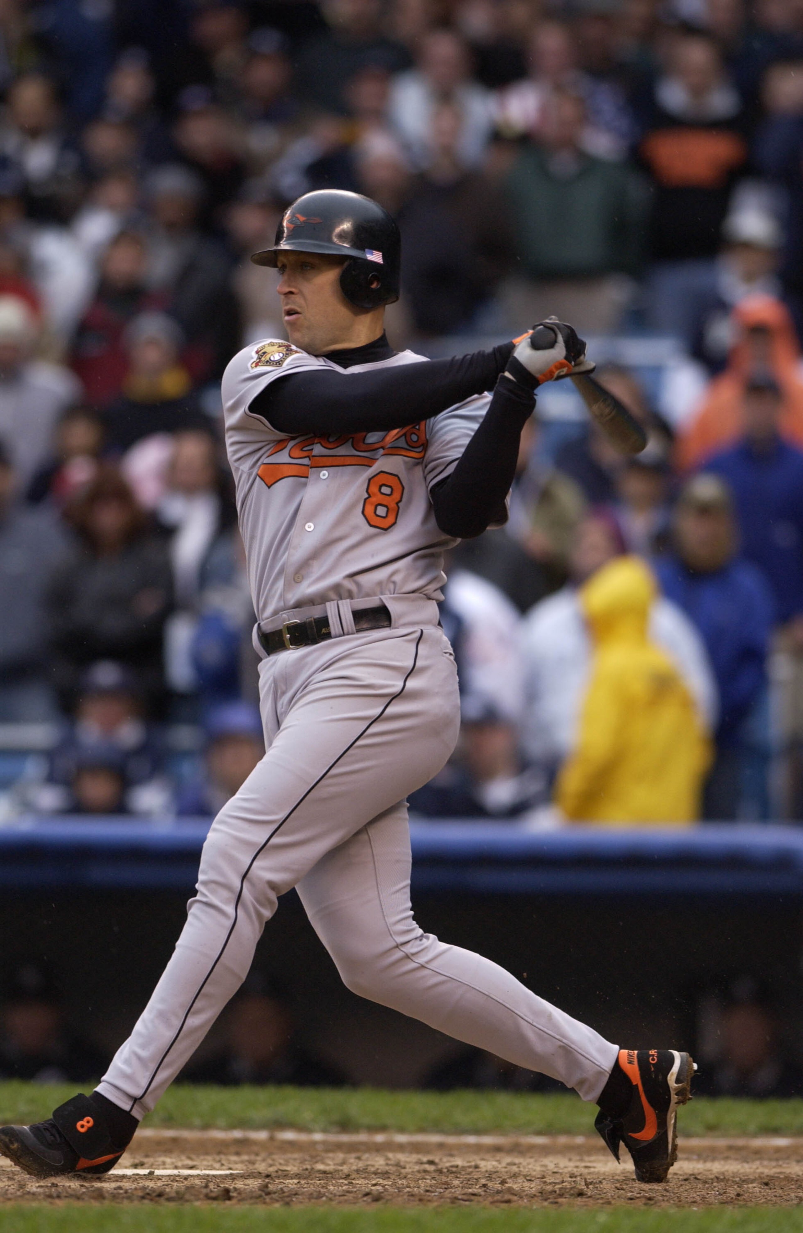 30 Sep 2001: Carl Ripken Jr. of the Baltimore Orioles in action during his final  game against the New York Yankees at Yankee Stadium in the Bronx, New York. DIGITAL IMAGE. Mandatory Credit: Ezra Shaw/Allsport