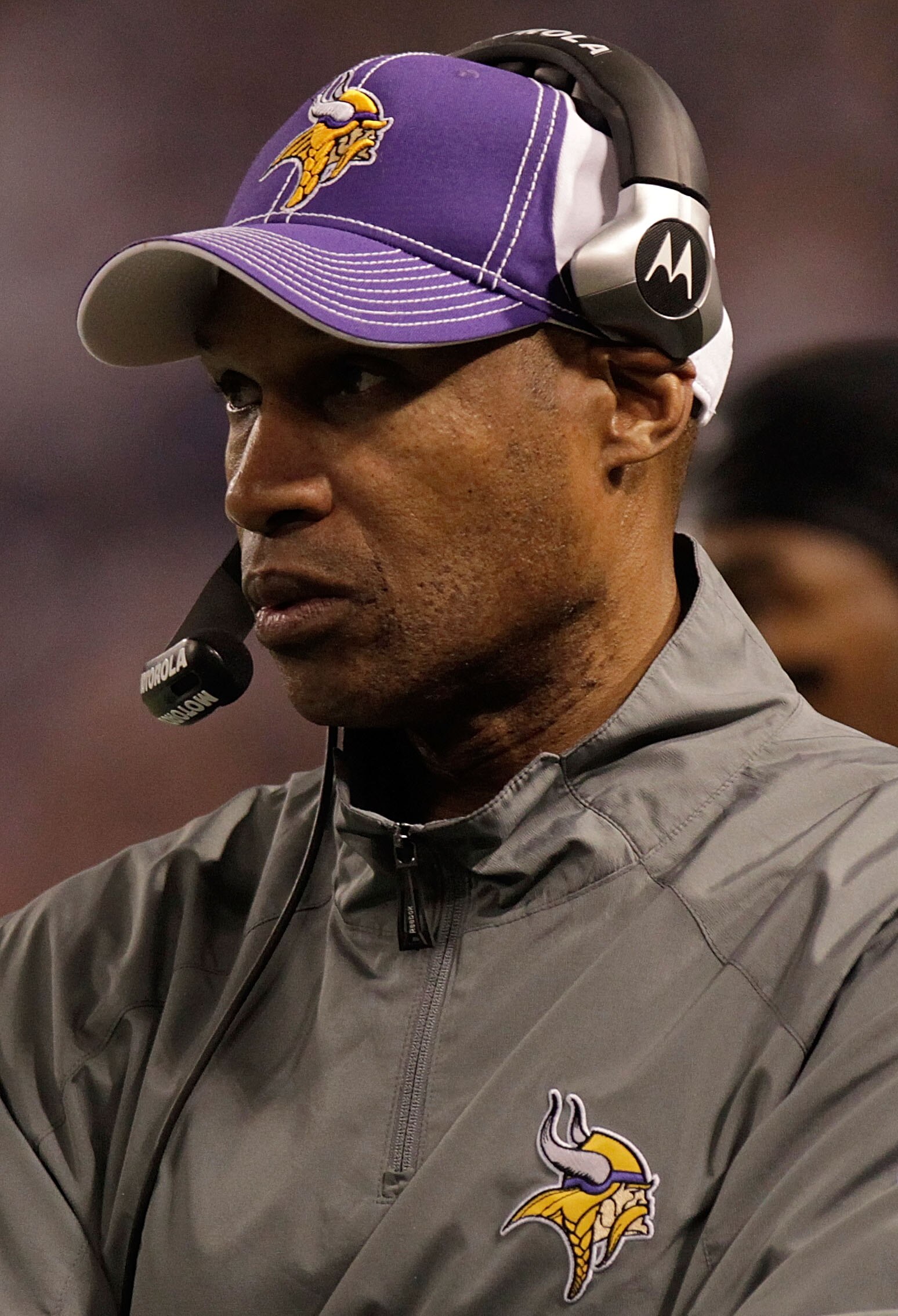 MINNEAPOLIS, MN - DECEMBER 05: Head coach of the Minnesota Vikings, Leslie Frazier looks on from the sideline against the Buffalo Bills at the Mall of America Field at the Hubert H. Humphrey Metrodome on December 5, 2010 in Minneapolis, Minnesota.  (Photo