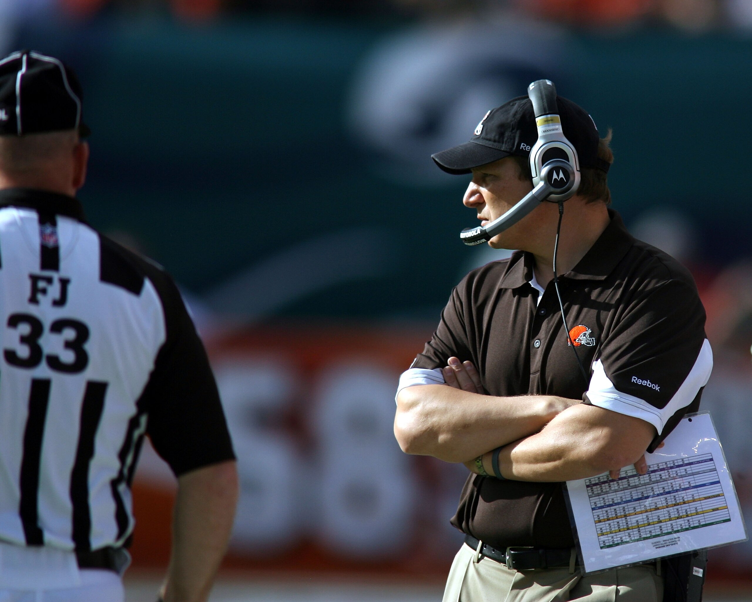 MIAMI, FL - DECEMBER 05: Coach Eric Mangini of the Cleveland Browns against the Miami Dolphins at Sun Life Stadium on December 5, 2010 in Miami, Florida. Cleveland defeated Miami 13-10. (Photo by Marc Serota/Getty Images) MIAMI, FL - DECEMBER 05: Coach Eric Mangini of the Cleveland Browns against the Miami Dolphins at Sun Life Stadium on December 5, 2010 in Miami, Florida. Cleveland defeated Miami 13-10. (Photo by Marc Serota/Getty Images)