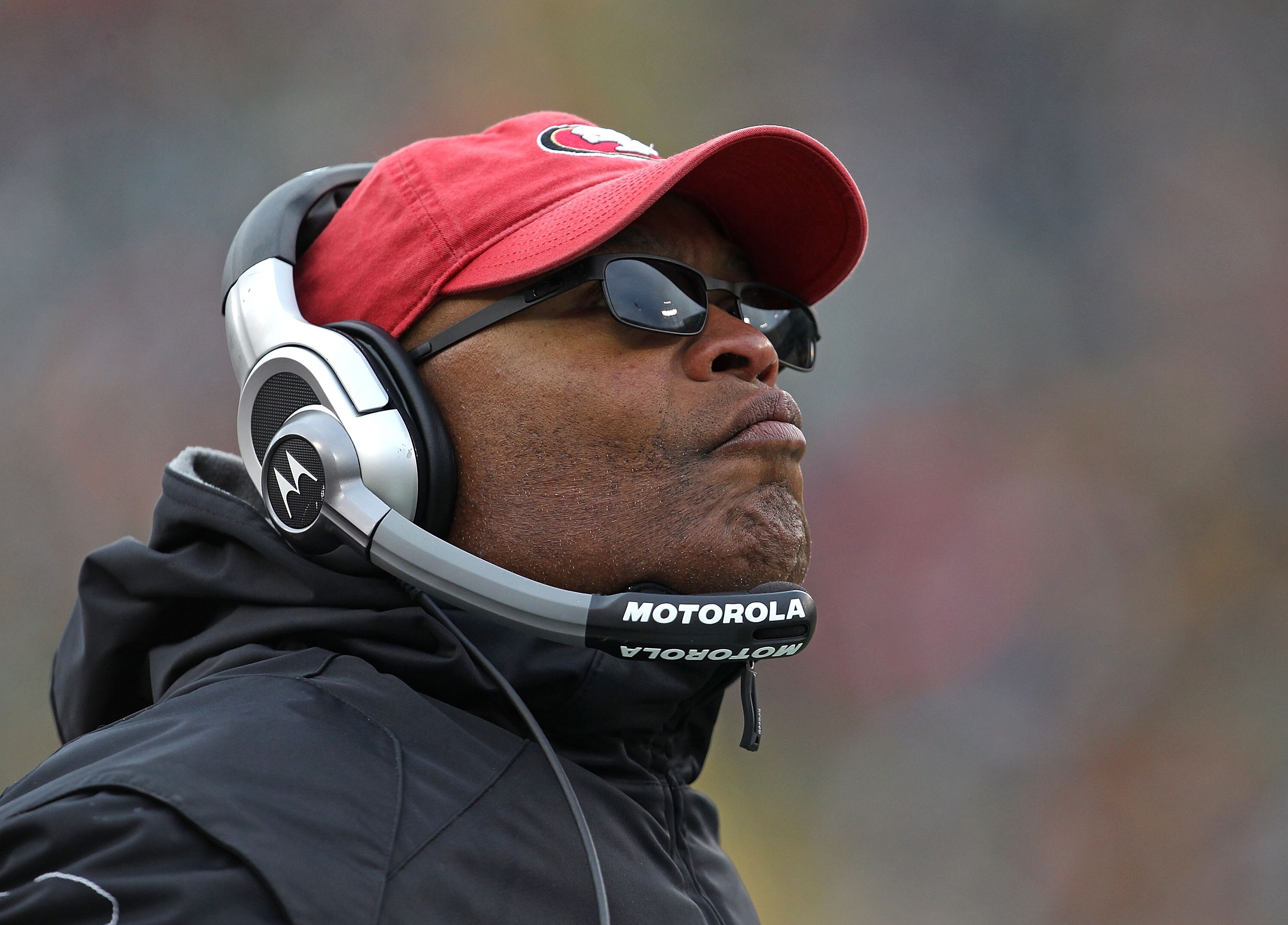 GREEN BAY, WI - DECEMBER 05: Head coach Mike Singletary of the San Francisco 49ers watches as his team takes on the Green Bay Packers at Lambeau Field on December 5, 2010 in Green Bay, Wisconsin. The Packers defeated the 49ers 34-16. (Photo by Jonathan Da