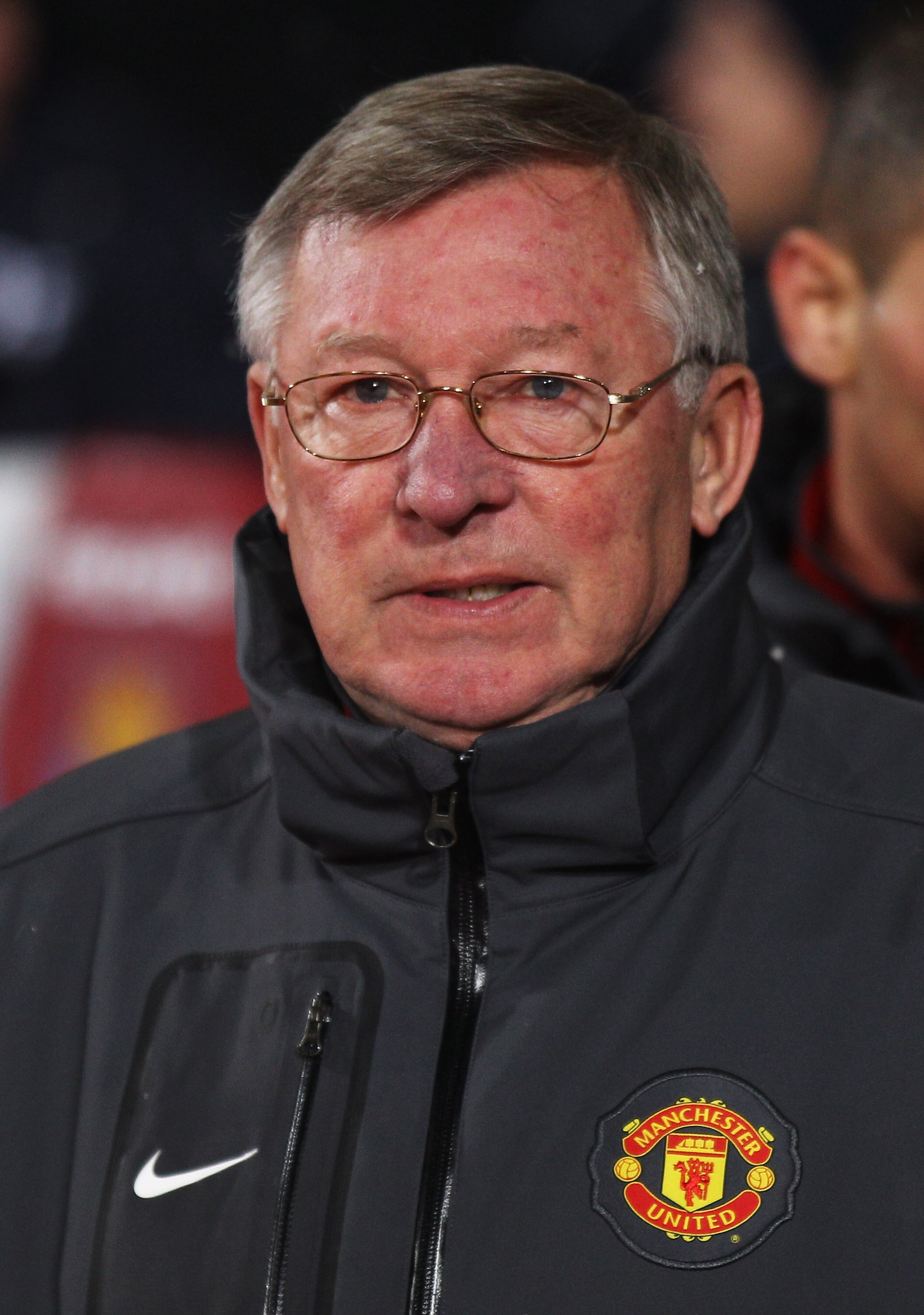 LONDON, ENGLAND - NOVEMBER 30:  Sir Alex Ferguson, manager of Manchester United looks on during the Carling Cup Quarter Final match between West Ham United and Manchester United at the Boleyn Ground on November 30, 2010 in London, England.  (Photo by Mark