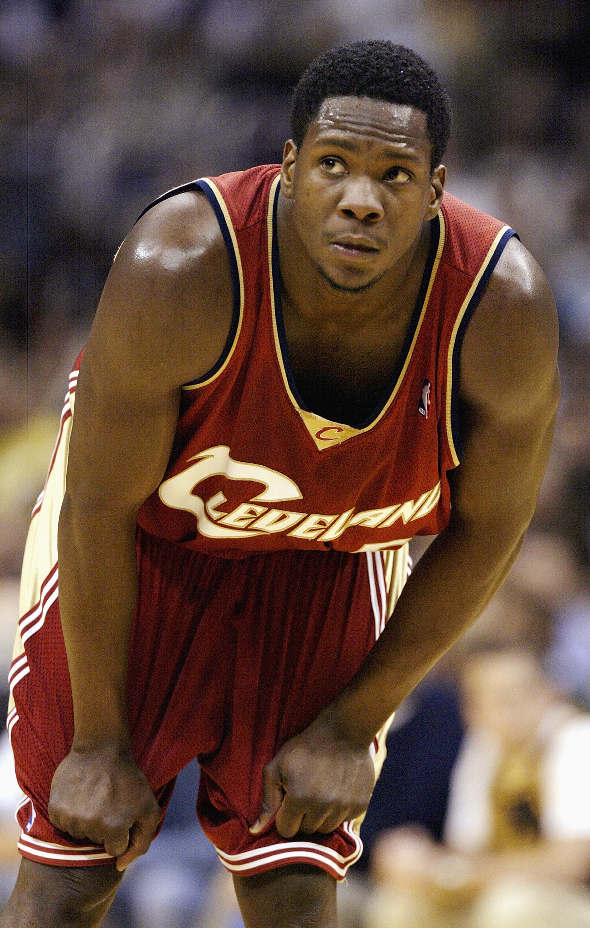 LOS ANGELES - JANUARY 12:  Kedrick Brown #5 of the Cleveland Cavaliers looks on during the game against the Los Angeles Lakers on January 12, 2004 at Staples Center in Los Angeles, California.  The Lakers won 89-79.  NOTE TO USER: User expressly acknowled