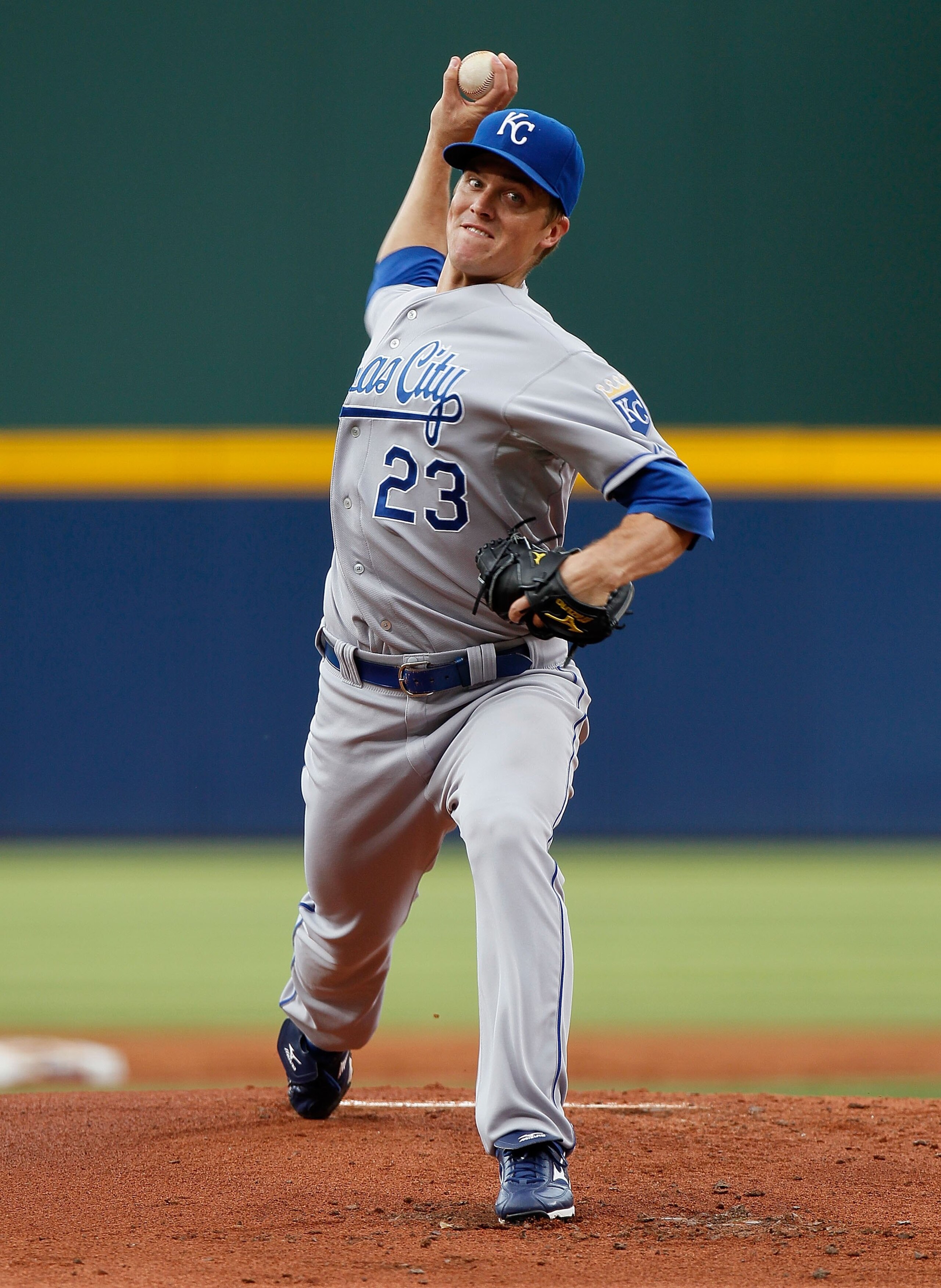 ATLANTA - JUNE 19:  Zack Greinke #23 of the Kansas City Royals against the Atlanta Braves at Turner Field on June 19, 2010 in Atlanta, Georgia.  (Photo by Kevin C. Cox/Getty Images)