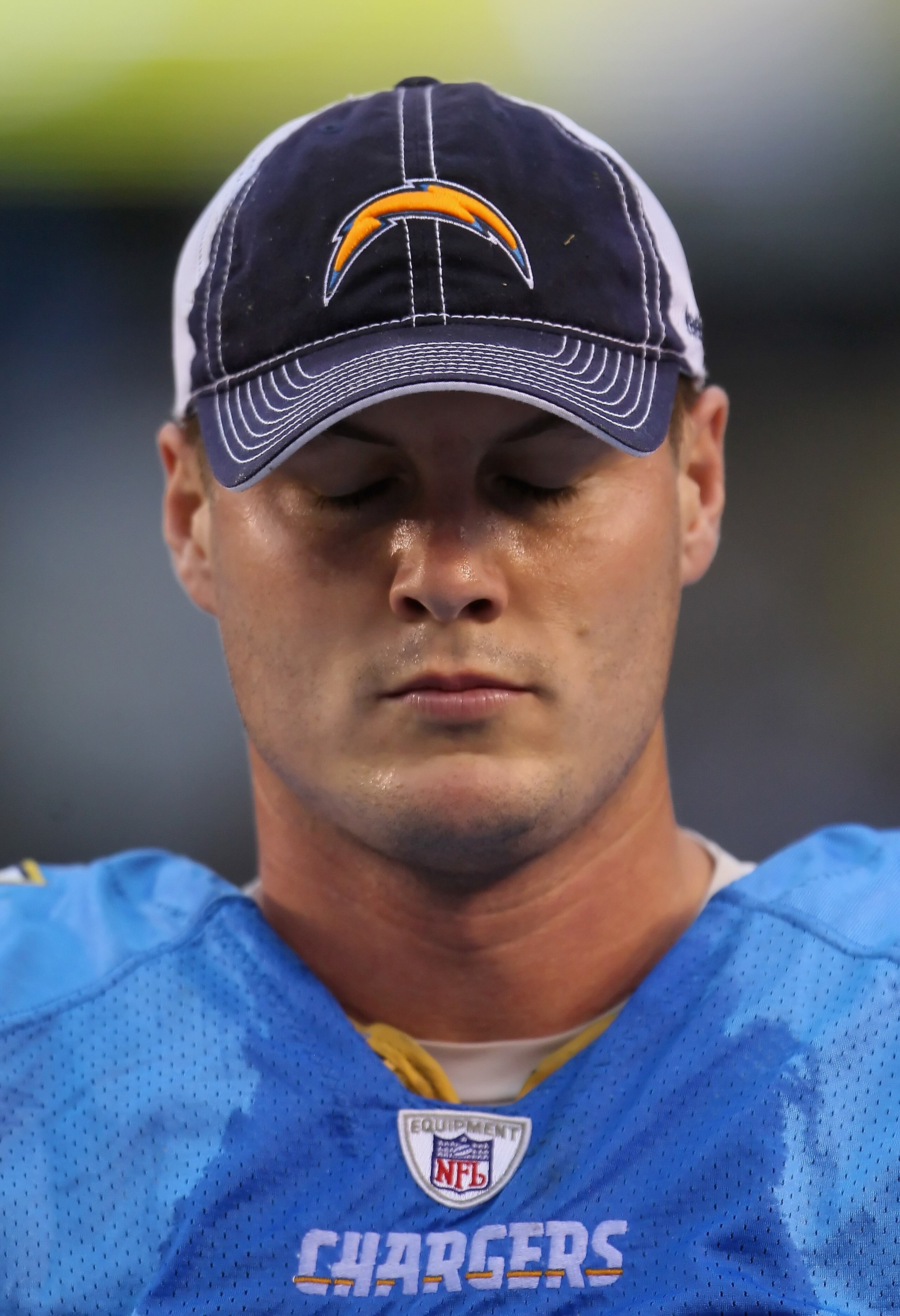 SAN DIEGO - DECEMBER 05:  Quarterback Philip Rivers #17 of the San Diego Chargers is seen dejected on the sideline in the closing minutes of the fourth quarter against the Oakland Raiders at Qualcomm Stadium on December 5, 2010 in San Diego, California. T