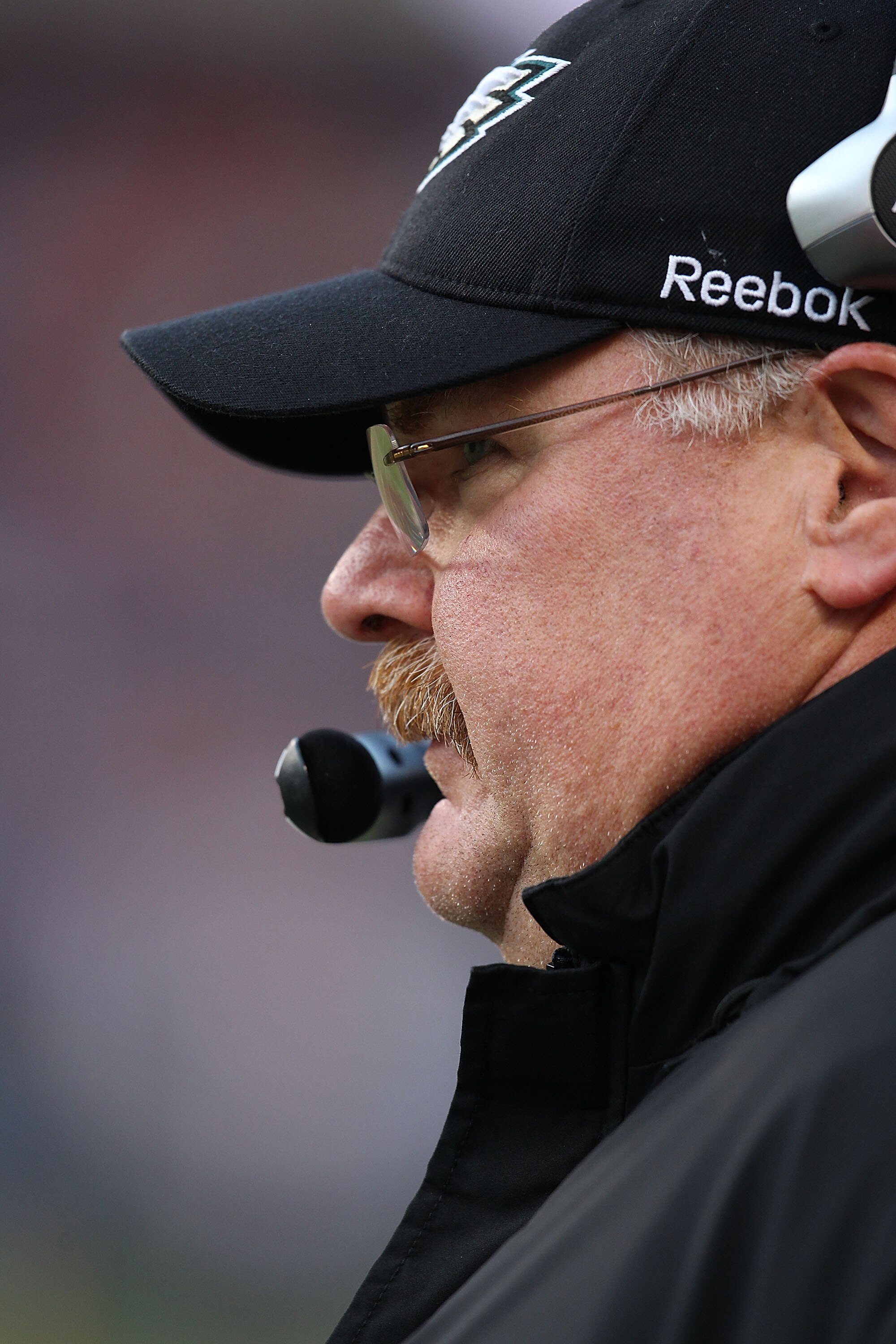 CHICAGO - NOVEMBER 28: Head coach Andy Reid of the Philadelphia Eagles watches as his team takes on the Chicago Bears at Soldier Field on November 28, 2010 in Chicago, Illinois. The Bears defeated the Eagles 31-26. (Photo by Jonathan Daniel/Getty Images)