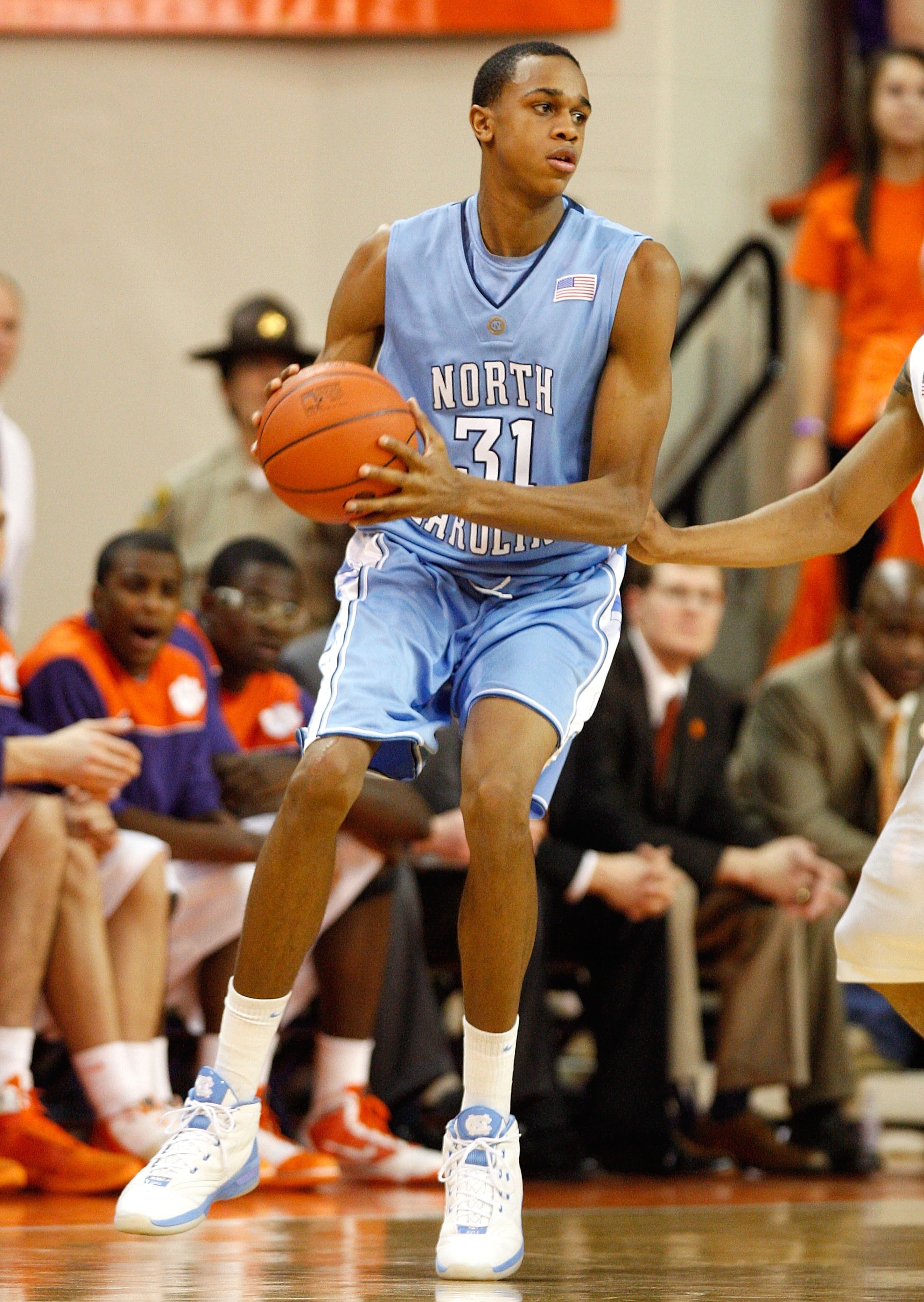 CLEMSON, SC - JANUARY 13:  John Henson #31 of the North Carolina Tar Heels against the Clemson Tigers at Littlejohn Coliseum on January 13, 2010 in Clemson, South Carolina.  (Photo by Kevin C. Cox/Getty Images)