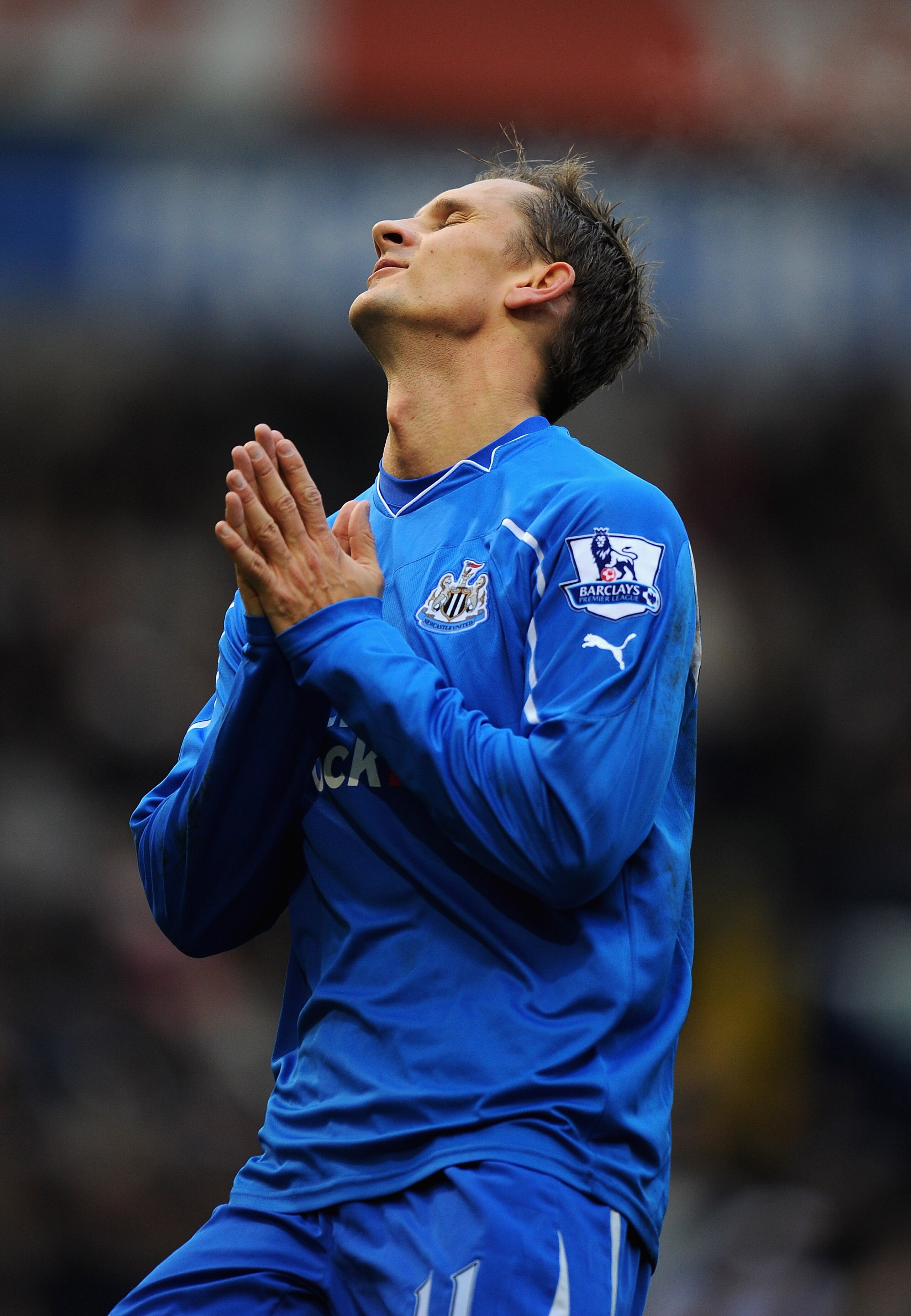 WEST BROMWICH, ENGLAND - DECEMBER 05:  Peter Lovenkrands of Newcastle United rues a missed opportunity during the Barclays Premier League match between West Bromwich Albion and Newcastle United at The Hawthorns on December 5, 2010 in West Bromwich, Englan