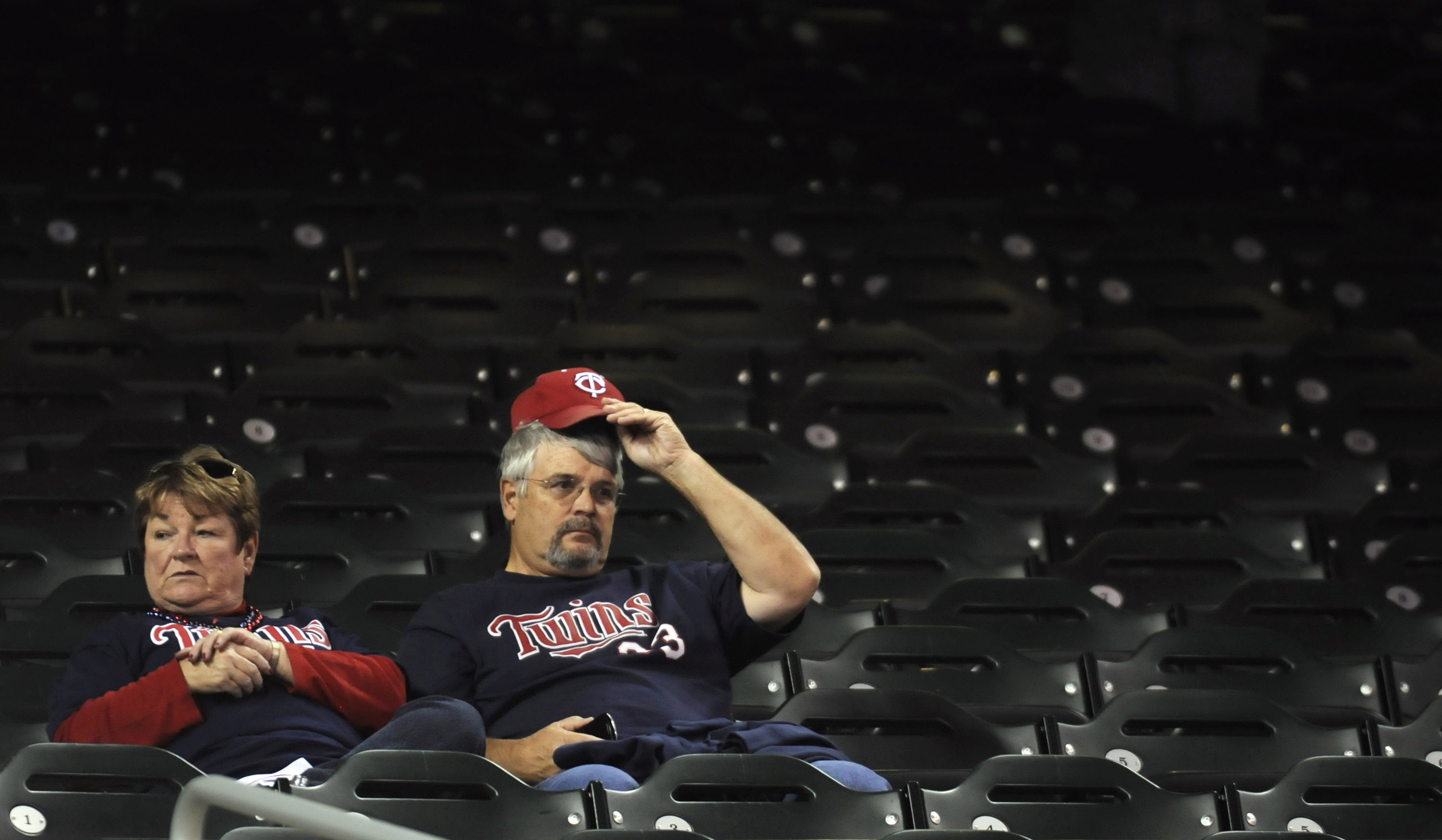 MINNEAPOLIS, MN - OCTOBER 7: Fans remain in stands following 5-2 New York Yankees over the Minnesota Twins during game two of the ALDS game on October 7, 2010 at Target Field in Minneapolis, Minnesota. (Photo by Hannah Foslien /Getty Images)