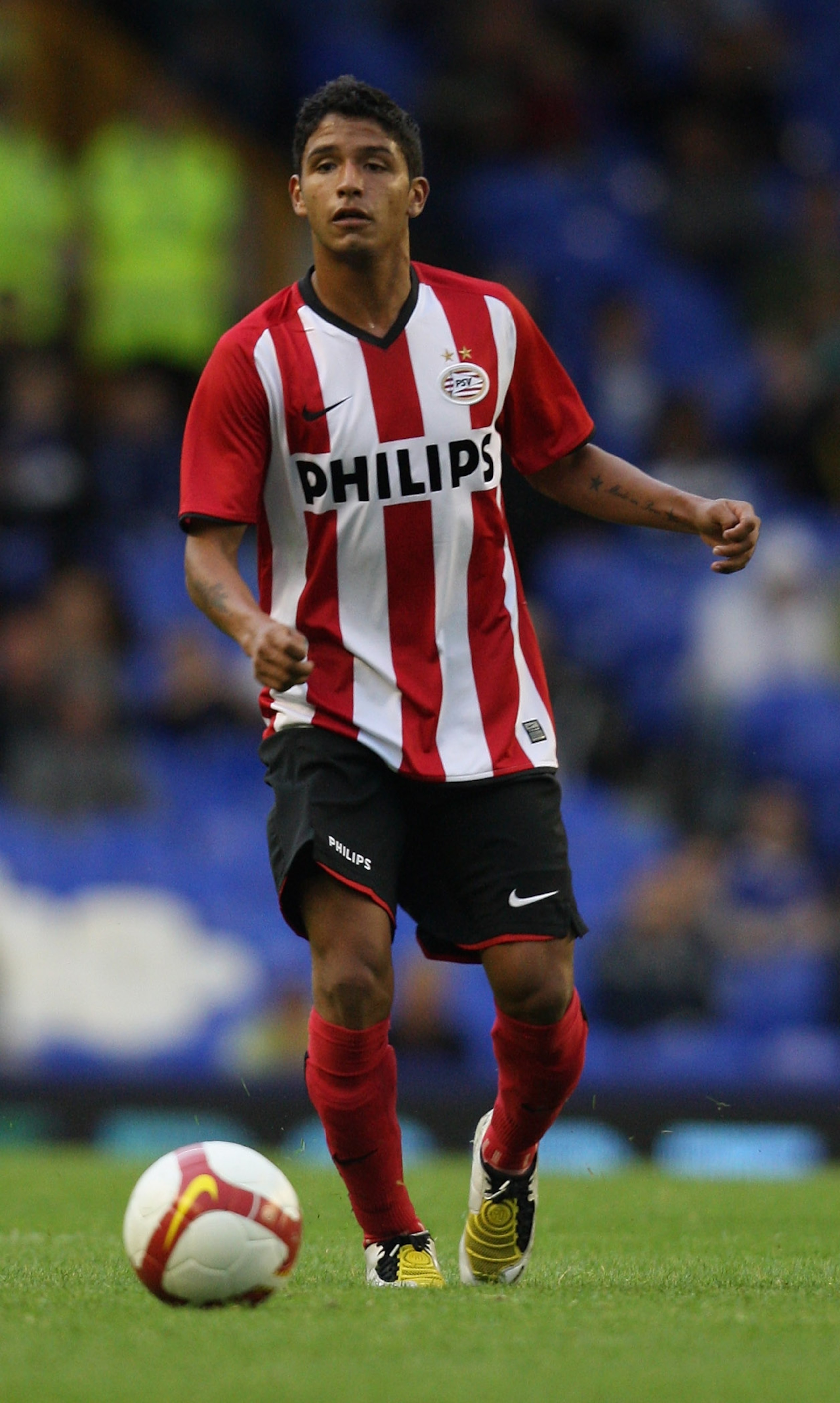 LIVERPOOL, UNITED KINGDOM - AUGUST 09:  Reimond Manco of PSV Eindhoven pictured during the pre season friendly match between Everton and PSV Eindhoven at Goodison Park on August 9, 2008 in Liverpool, England.  (Photo by David Rogers/Getty Images)