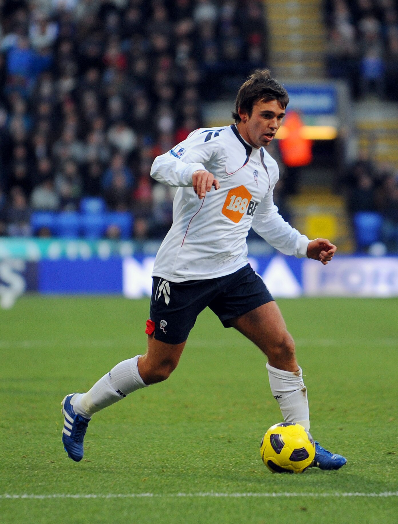 BOLTON, UNITED KINGDOM - NOVEMBER 27: Mark Davies of Bolton in action during the Barclays Premier League match between Bolton Wanderers and Blackpool at the Reebok Stadium on November 27, 2010 in Bolton, England. (Photo by Clint Hughes/Getty Images)