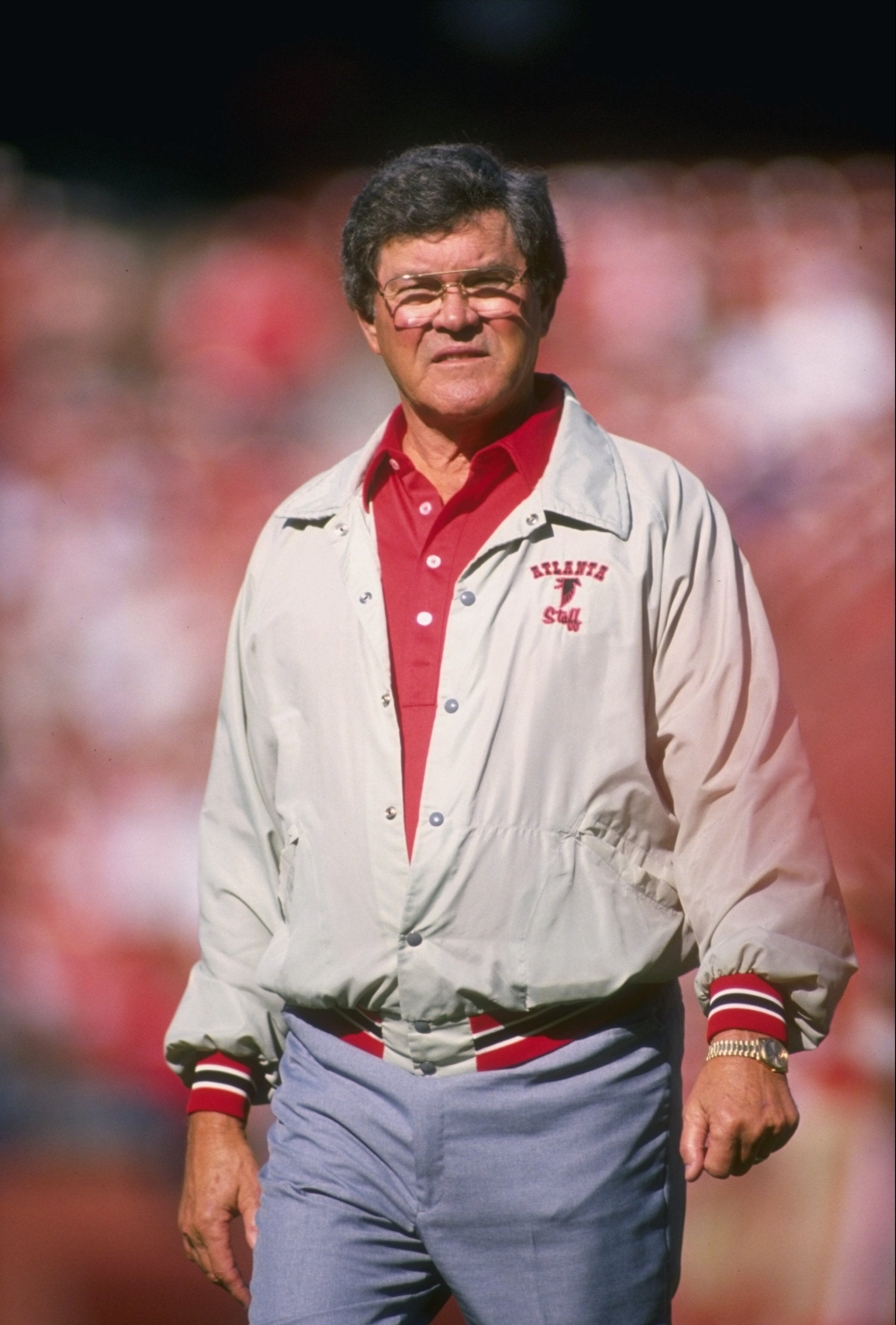 12 Nov 1989:  Head coach Marion Campbell of the Atlanta Falcons looks on during a game against the San Francisco 49ers at Candlestick Park in San Francisco, California.  The 49ers won the game 45-3. Mandatory Credit: Otto Greule  /Allsport