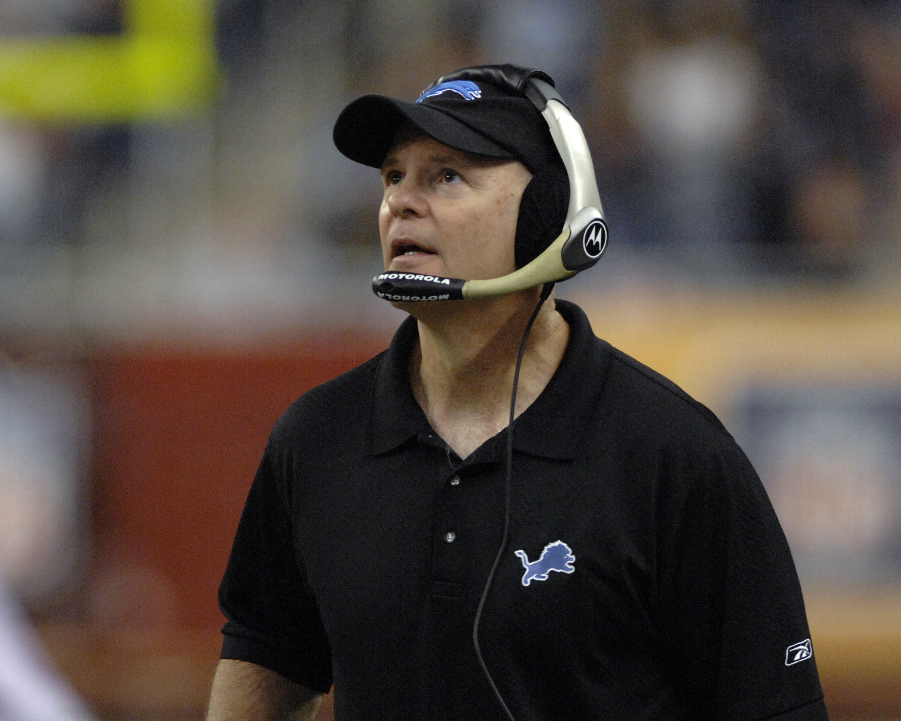 Detroit Lions  coach Rod Marinelli  against the Miami Dolphins in a Thanksgiving Day game Nov. 23, 2006 in Detroit. The Dolphins won 27 - 10.  (Photo by Al Messerschmidt/Getty Images)