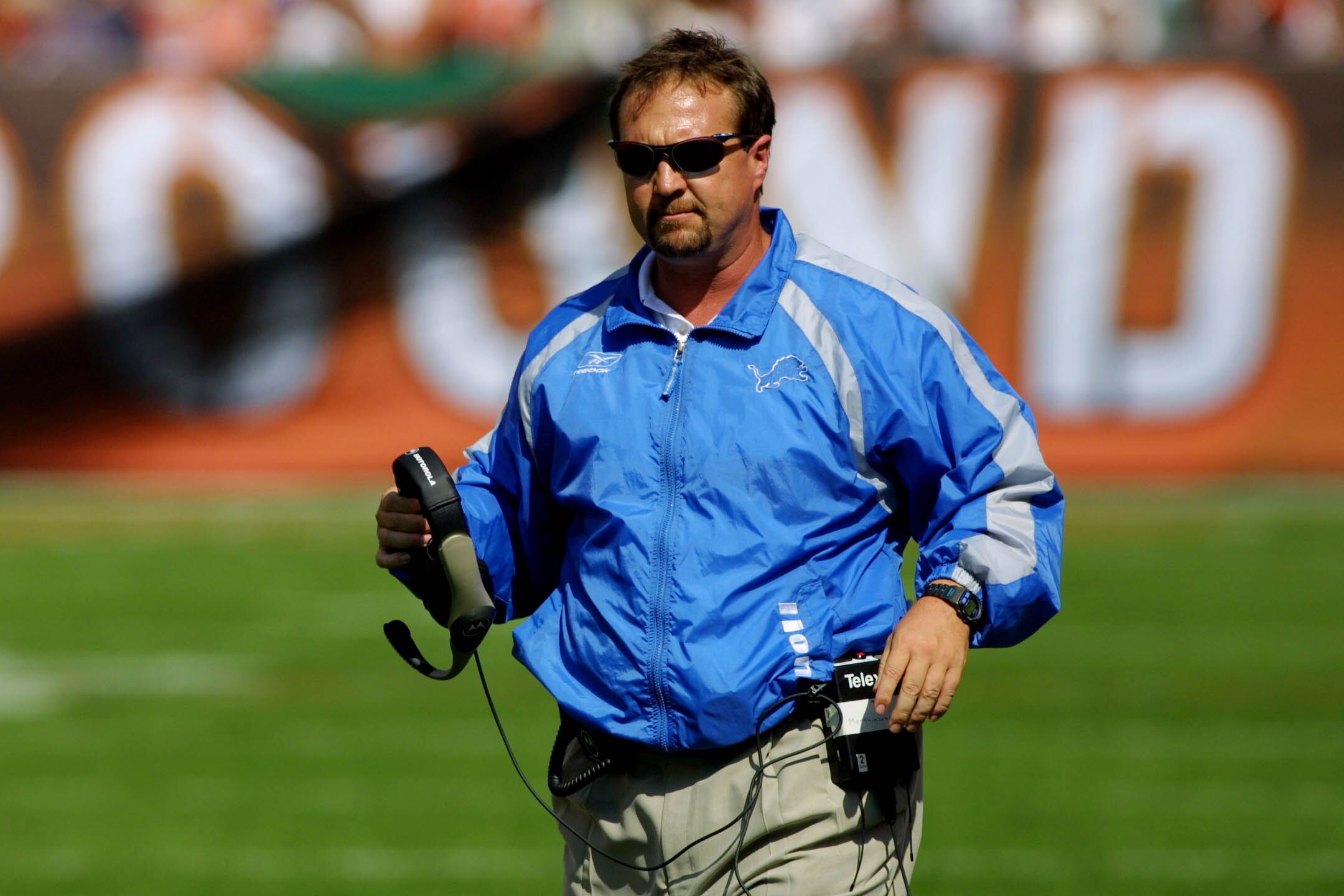 23 Sep 2001:  Head coach Marty Mornhinweg of the Detroit Lions walks along the sideline during the game against the Cleveland Browns at Cleveland Browns Stadium in Cleveland, Ohio. The Browns won 24-14. DIGITAL IMAGE. Mandatory Credit: Tom Pidgeon/Allspor