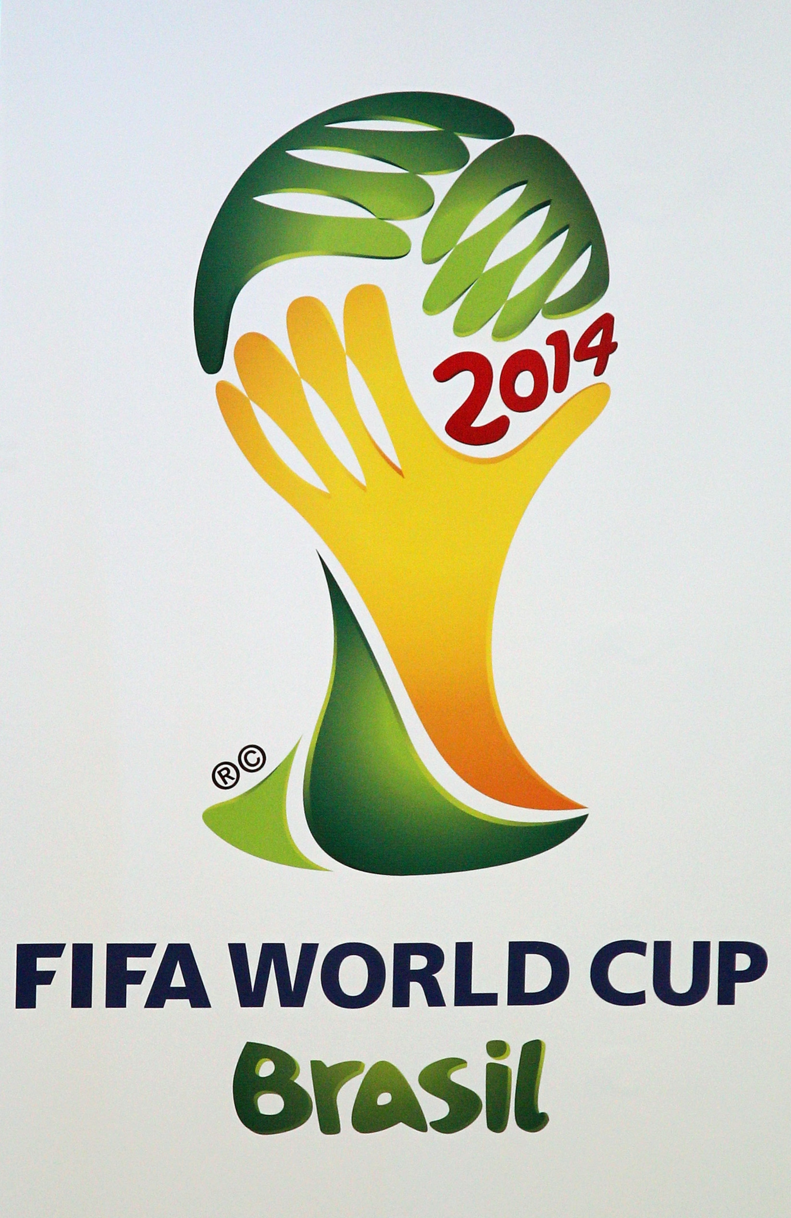 JOHANNESBURG, SOUTH AFRICA - JULY 08:  The Official emblem is seen during the launch of 2014 FIFA World Cup Brazil Official emblem on July 8, 2010 in Johannesburg, South Africa.  (Photo by Clive Rose/Getty Images)