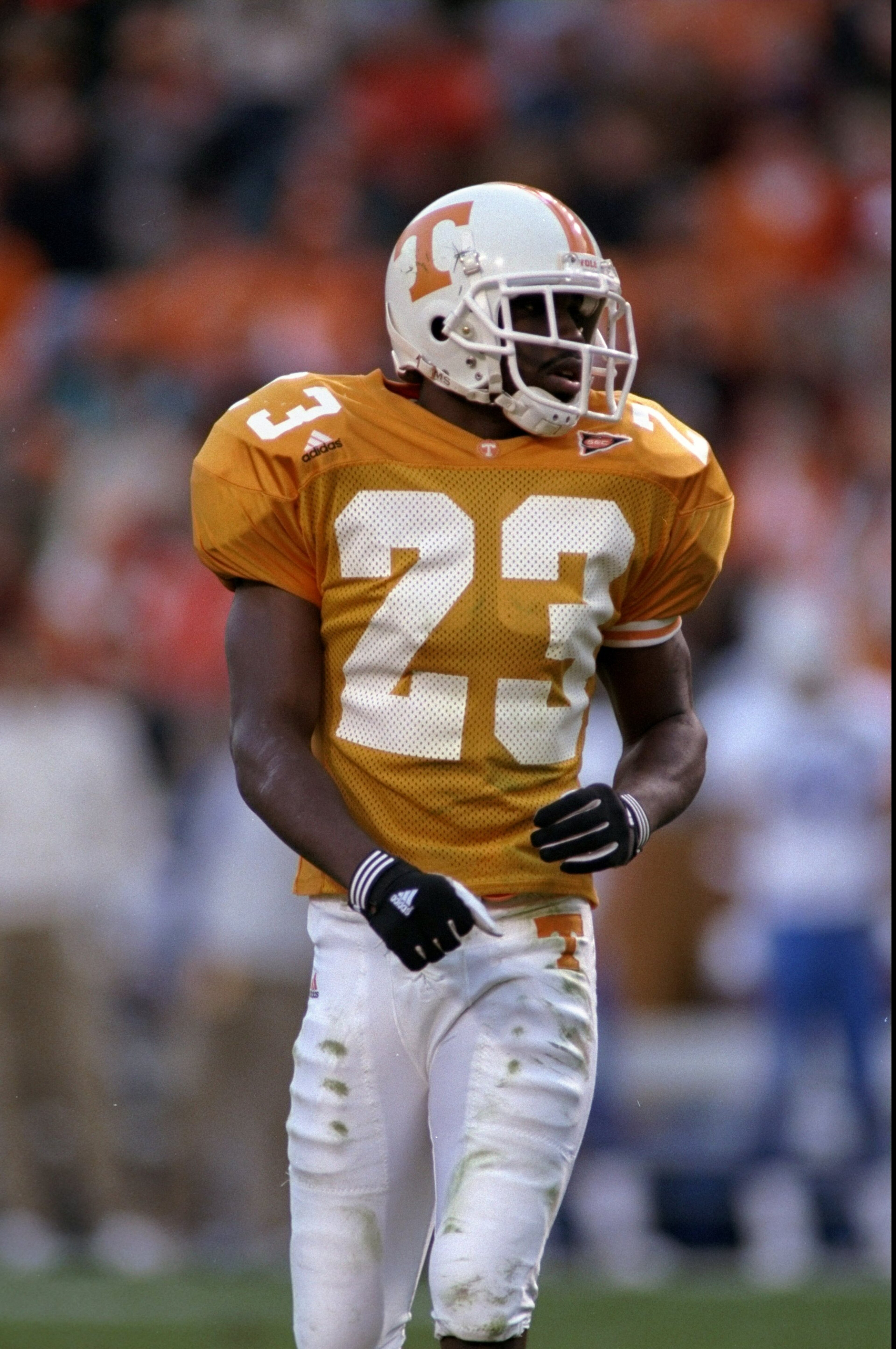21 Nov 1998:  Defensive back Dwayne Goodrich #23 of the Tennessee Volunteers looks on during the game against the Kentucky Wildcats at the Neyland Stadium in KnoxMandatory Credit: Scott Halleran  /Allsport