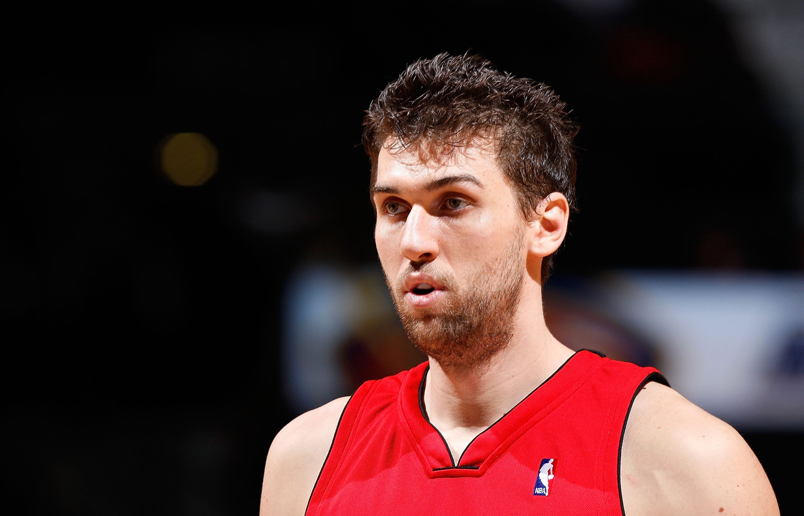 ATLANTA - DECEMBER 02:  Andrea Bargnani #7 of the Toronto Raptors against the Atlanta Hawks at Philips Arena on December 2, 2009 in Atlanta, Georgia.  NOTE TO USER: User expressly acknowledges and agrees that, by downloading and/or using this Photograph,