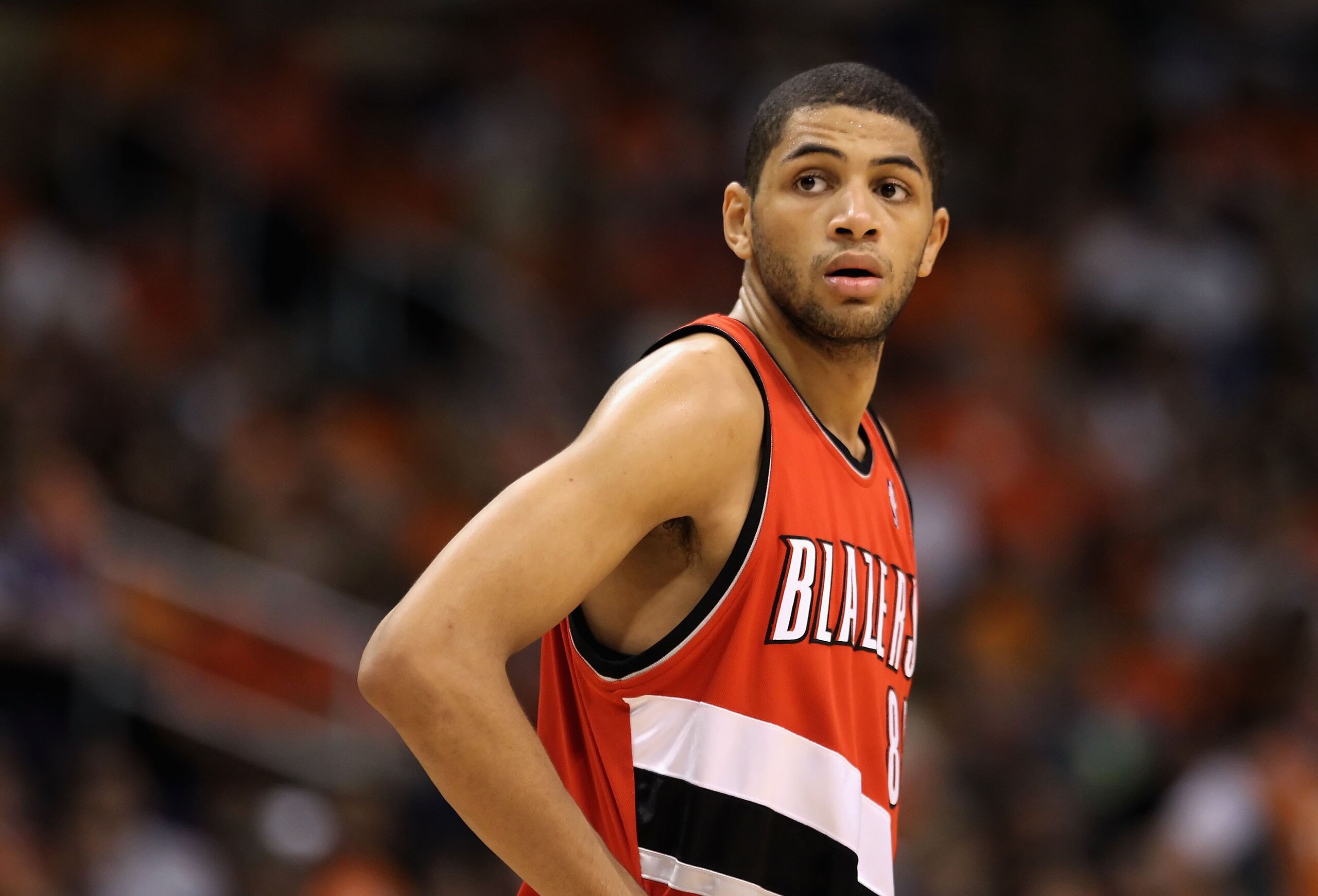 PHOENIX - APRIL 18:  Nicolas Batum #88 of the Portland Trail Blazers in action during Game One of the Western Conference Quarterfinals of the 2010 NBA Playoffs against the Phoenix Suns at US Airways Center on April 18, 2010 in Phoenix, Arizona. The Trail