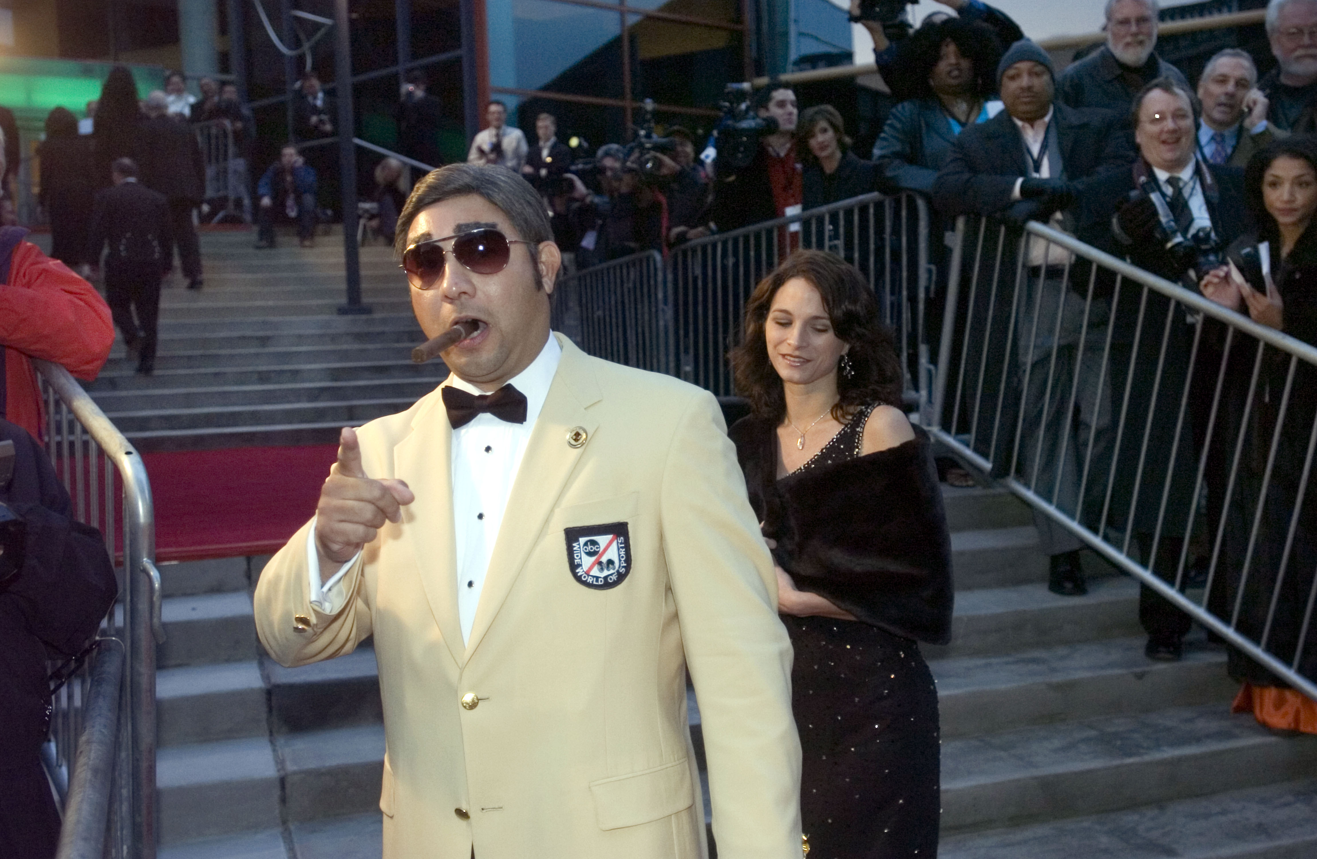 LOUISVILLE, KY - NOVEMBER 19: Actor Ernie Orozco dresses up as former ABC sportscaster Howard Cosell at the Grand Opening Gala of the Muhammad Ali Center, on the red carpet of the Kentucky Center for the Arts (next door to the Ali Center) November 19, 200