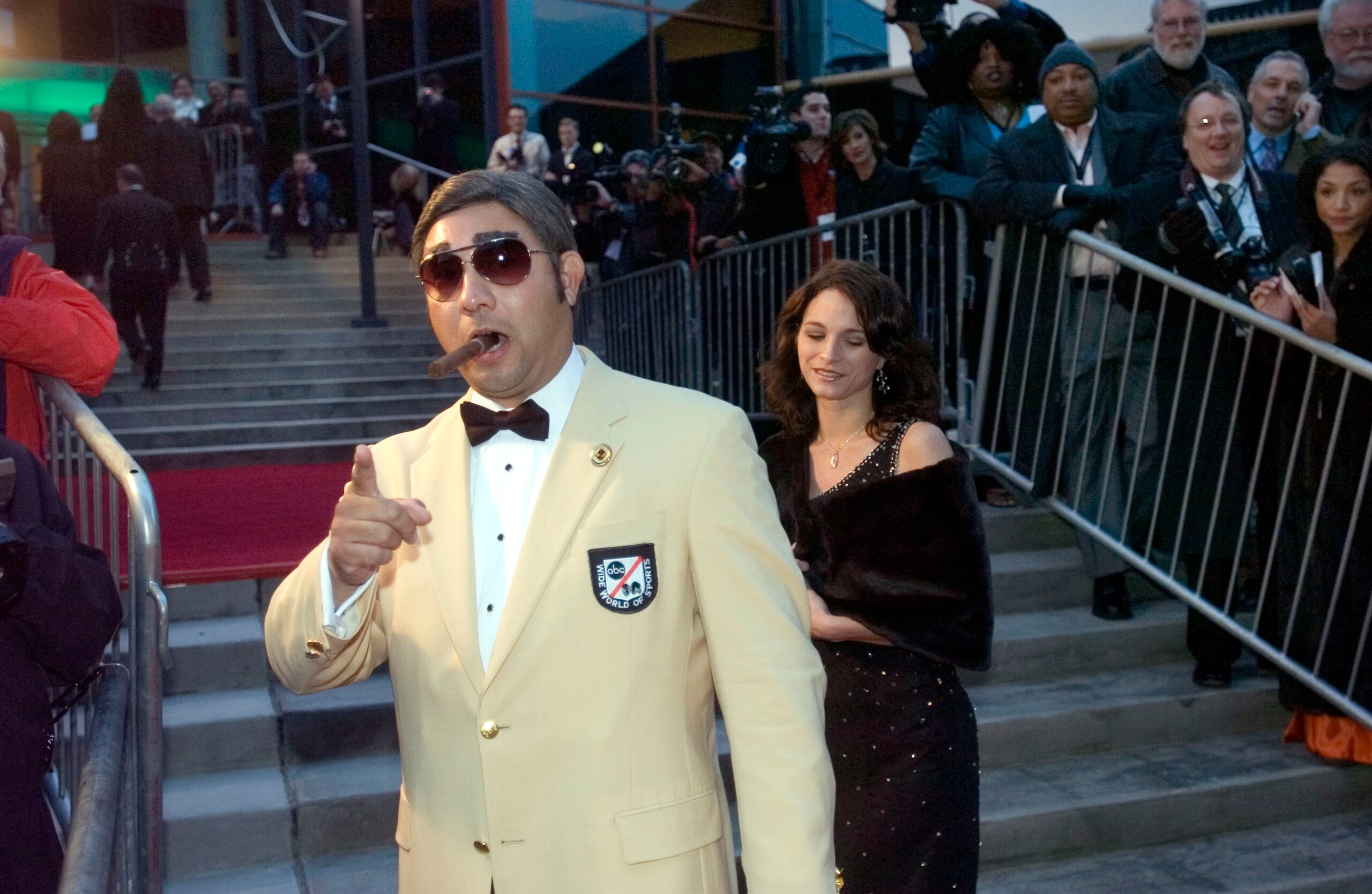 LOUISVILLE, KY - NOVEMBER 19: Actor Ernie Orozco dresses up as former ABC sportscaster Howard Cosell at the Grand Opening Gala of the Muhammad Ali Center, on the red carpet of the Kentucky Center for the Arts (next door to the Ali Center) November 19, 200