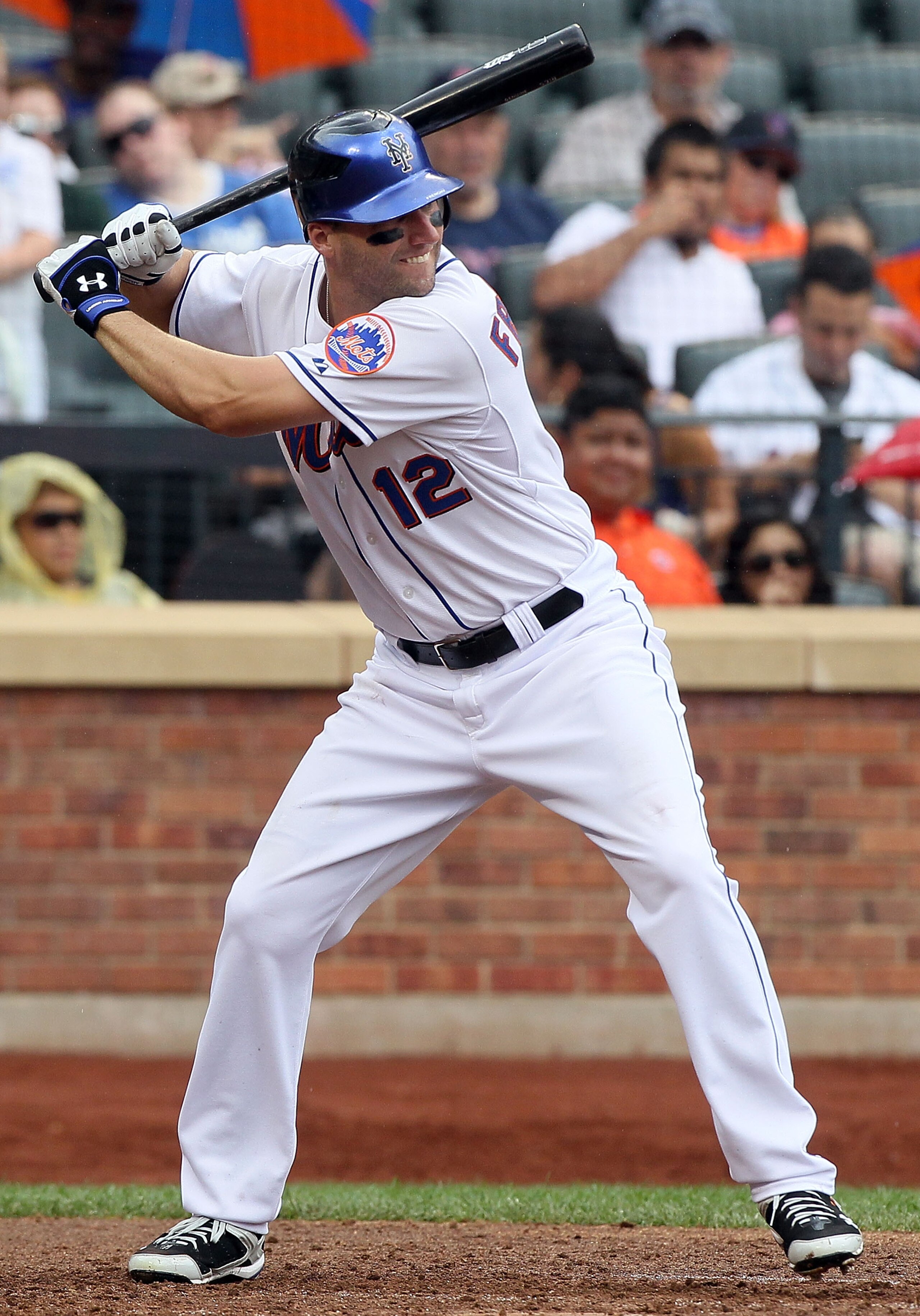 NEW YORK - JULY 29: Jeff Francoeur #12 of the New York Mets bats against the St. Louis Cardinals on July 29, 2010 at Citi Field in the Flushing neighborhood of the Queens borough of New York City. The Mets defeated the Cardinals 4-0. (Photo by Jim McIsa NEW YORK - JULY 29: Jeff Francoeur #12 of the New York Mets bats against the St. Louis Cardinals on July 29, 2010 at Citi Field in the Flushing neighborhood of the Queens borough of New York City. The Mets defeated the Cardinals 4-0. (Photo by Jim McIsa