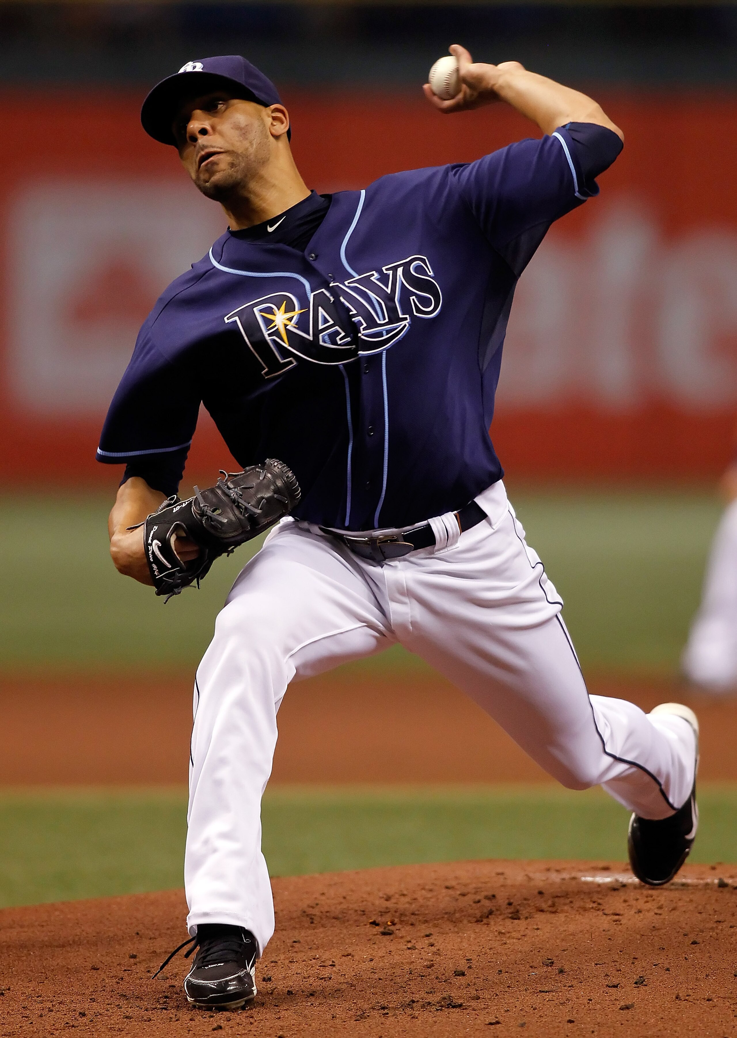 ST. PETERSBURG, FL - OCTOBER 12:  Pitcher David Price #14 of the Tampa Bay Rays pitches against the Texas Rangers during Game 5 of the ALDS at Tropicana Field on October 12, 2010 in St. Petersburg, Florida.  (Photo by J. Meric/Getty Images)