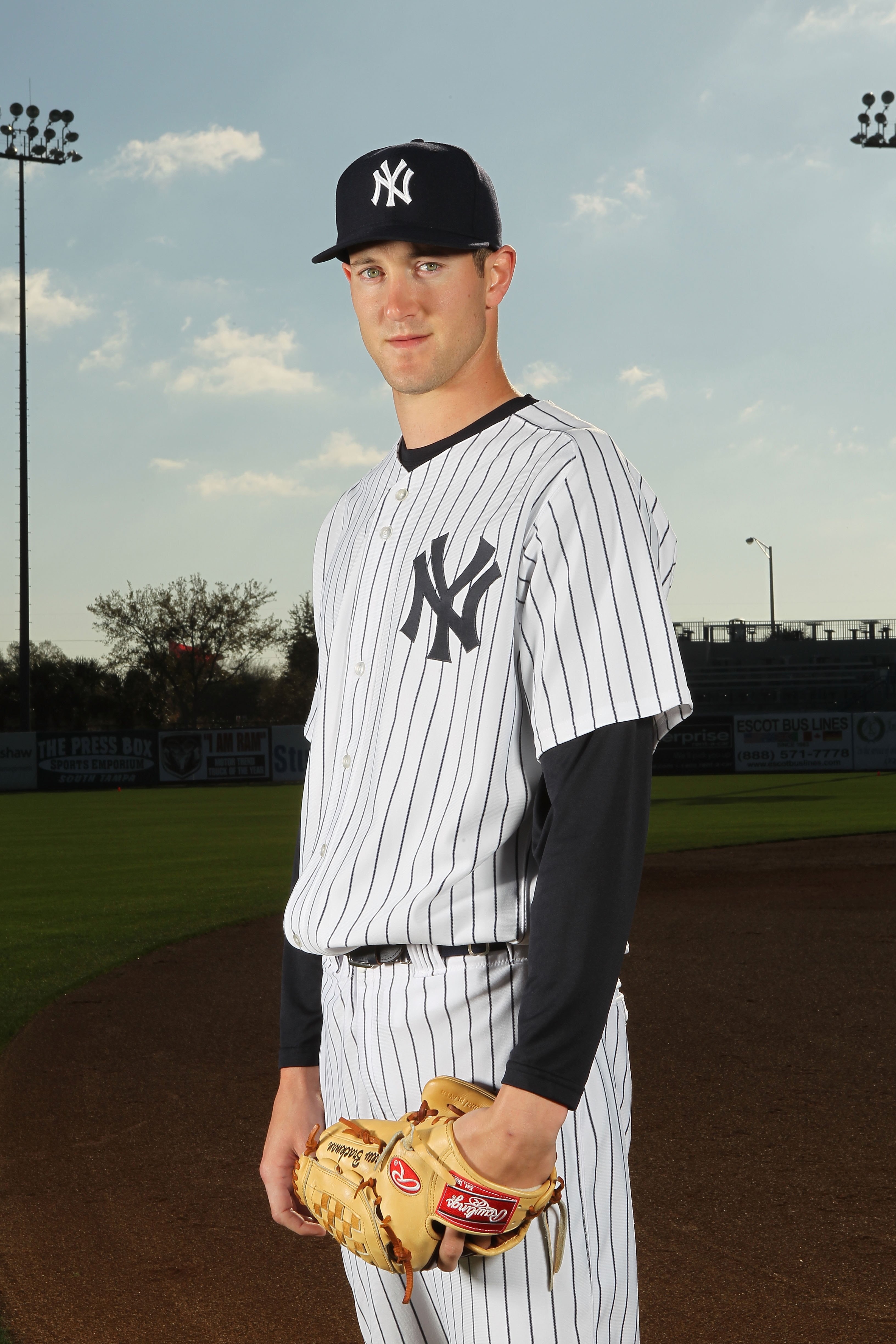 TAMPA, FL - FEBRUARY 25:  Andrew Brackman #64 of the New York Yankees poses for a photo during Spring Training Media Photo Day at George M. Steinbrenner Field on February 25, 2010 in Tampa, Florida.  (Photo by Nick Laham/Getty Images)