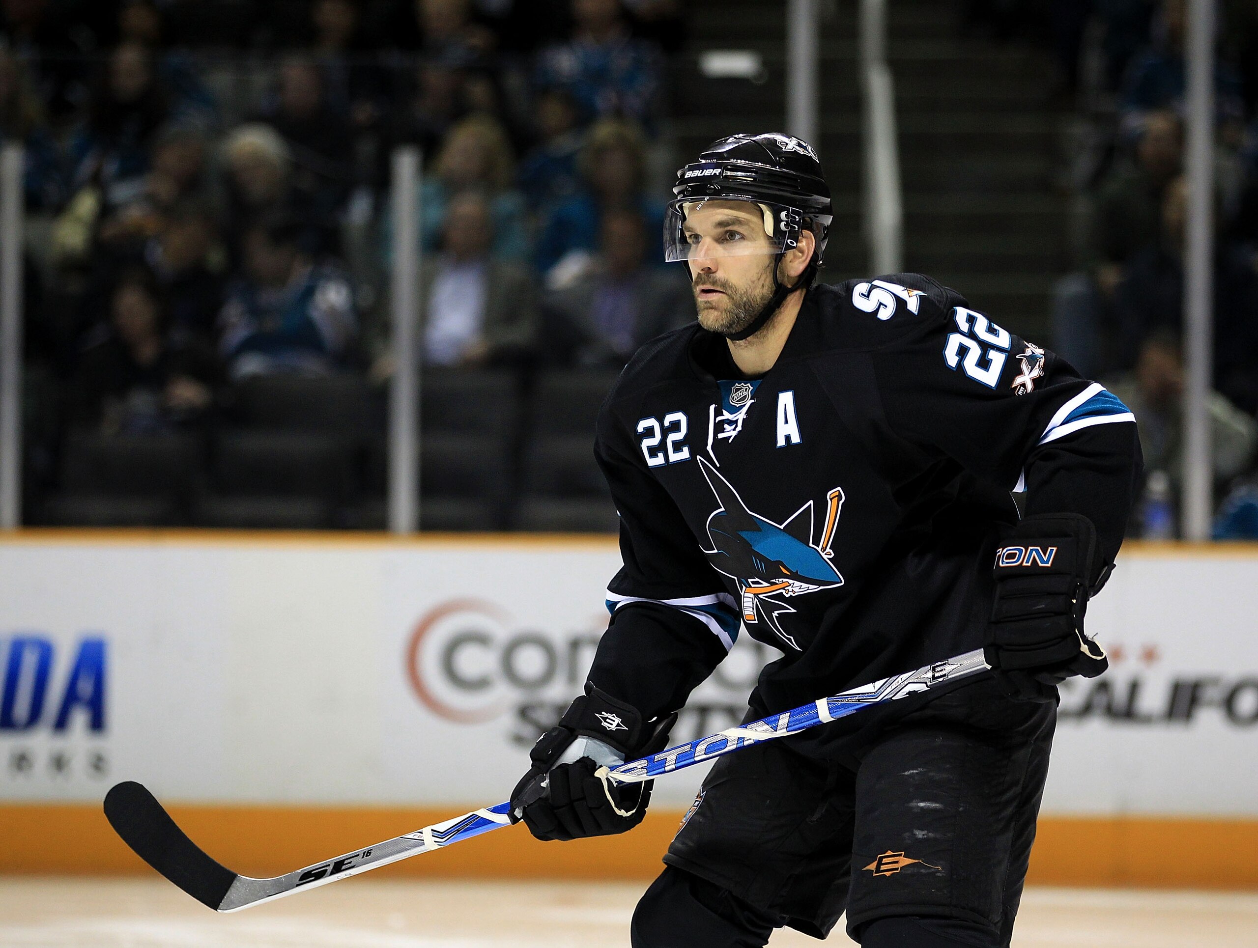 SAN JOSE, CA - NOVEMBER 15: Dan Boyle #22 of the San Jose Sharks in action during their game against the Los Angeles Kings at HP Pavilion on November 15, 2010 in San Jose, California. (Photo by Ezra Shaw/Getty Images) SAN JOSE, CA - NOVEMBER 15: Dan Boyle #22 of the San Jose Sharks in action during their game against the Los Angeles Kings at HP Pavilion on November 15, 2010 in San Jose, California. (Photo by Ezra Shaw/Getty Images)